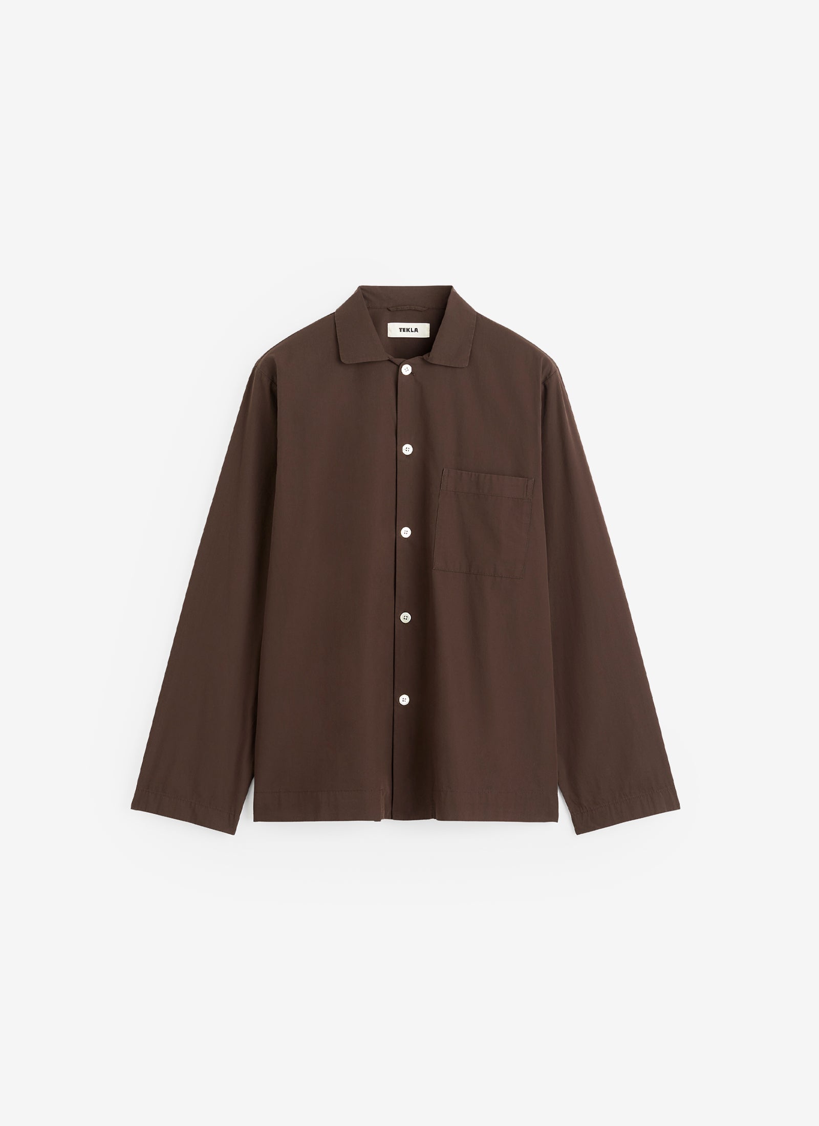 Poplin Sleep Shirt - Coffee