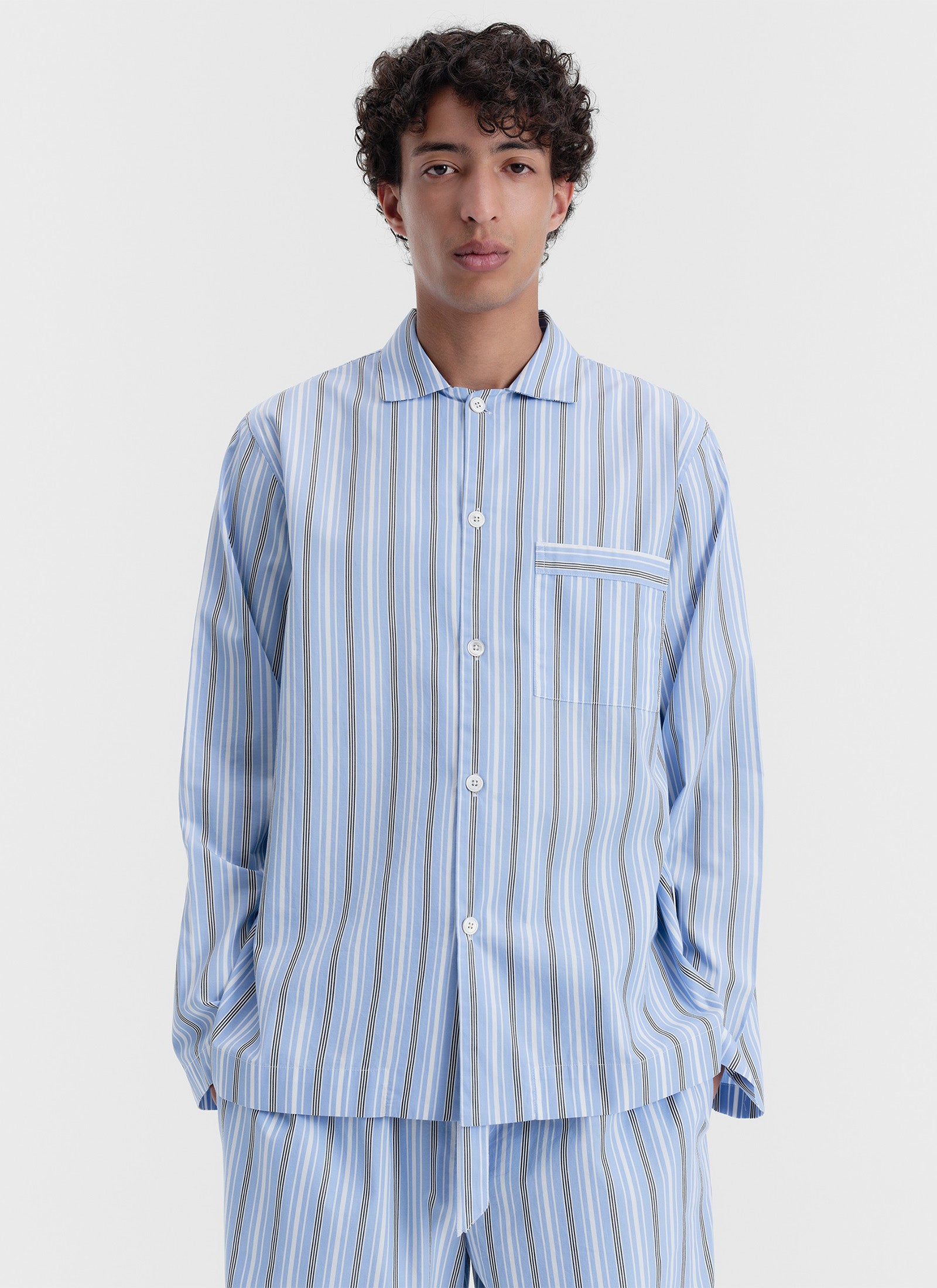 Poplin Sleep Shirt - Stave Stripes