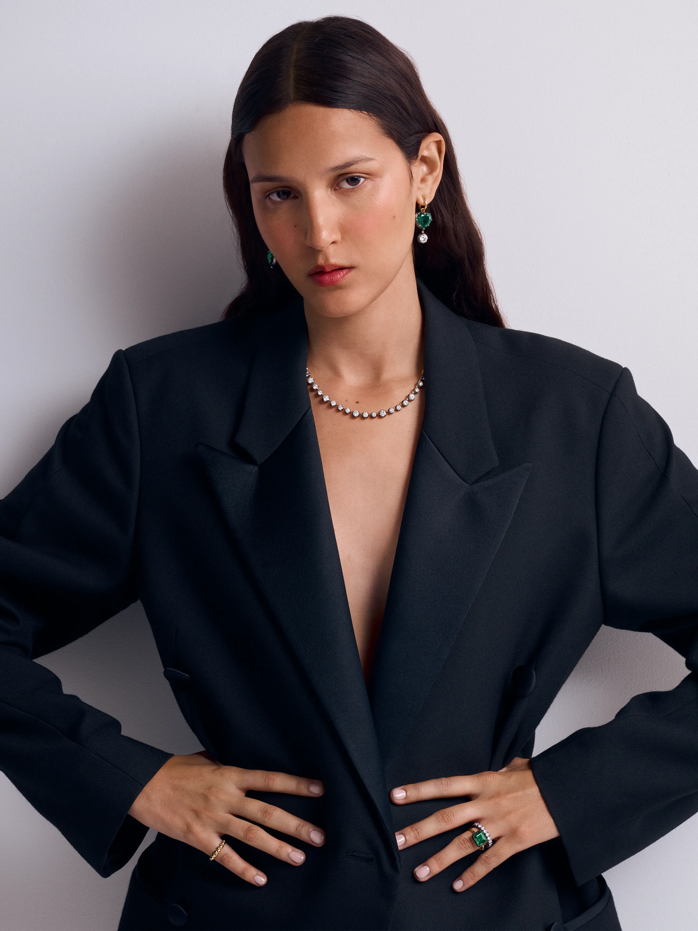 Signature 17ct Diamond Button Back Necklace