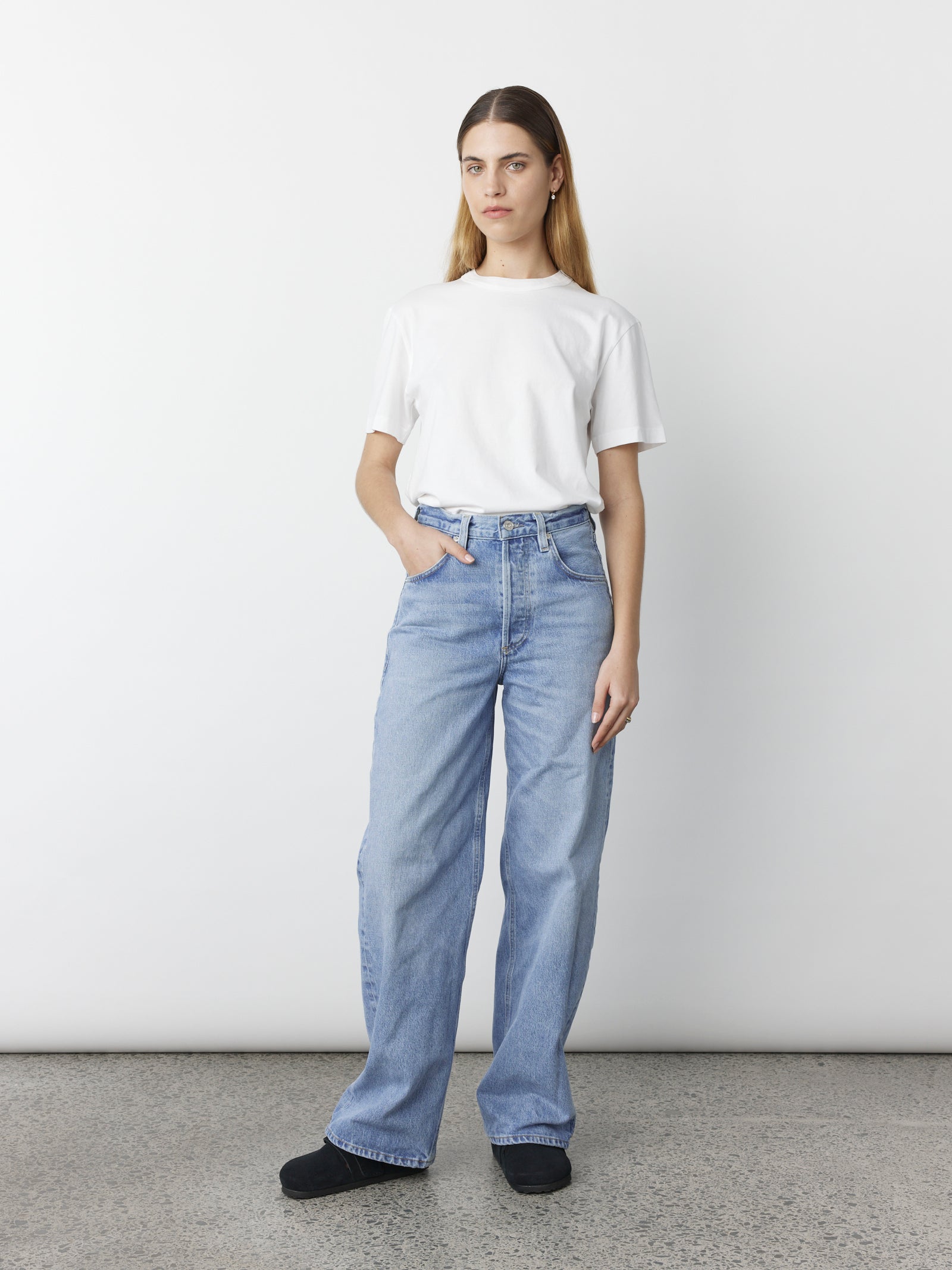 Ayla Baggy Jean in Gemini (Washed Blue)