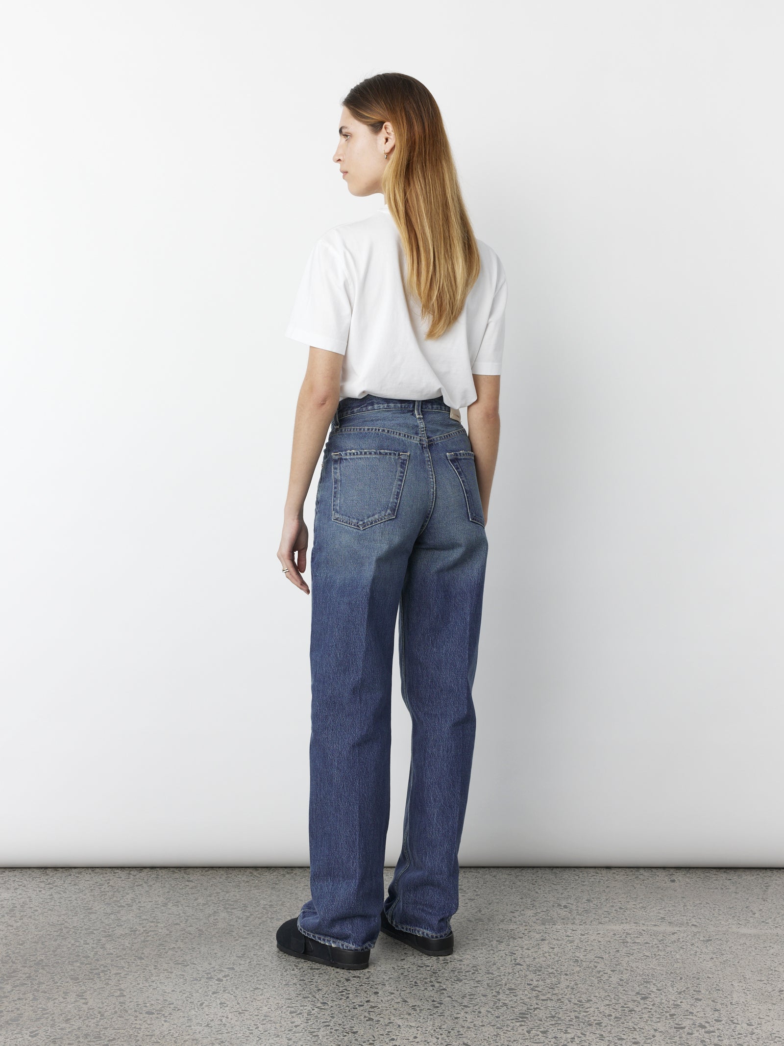 Ayla Baggy Jean Petite in Claremont (Mid Blue)