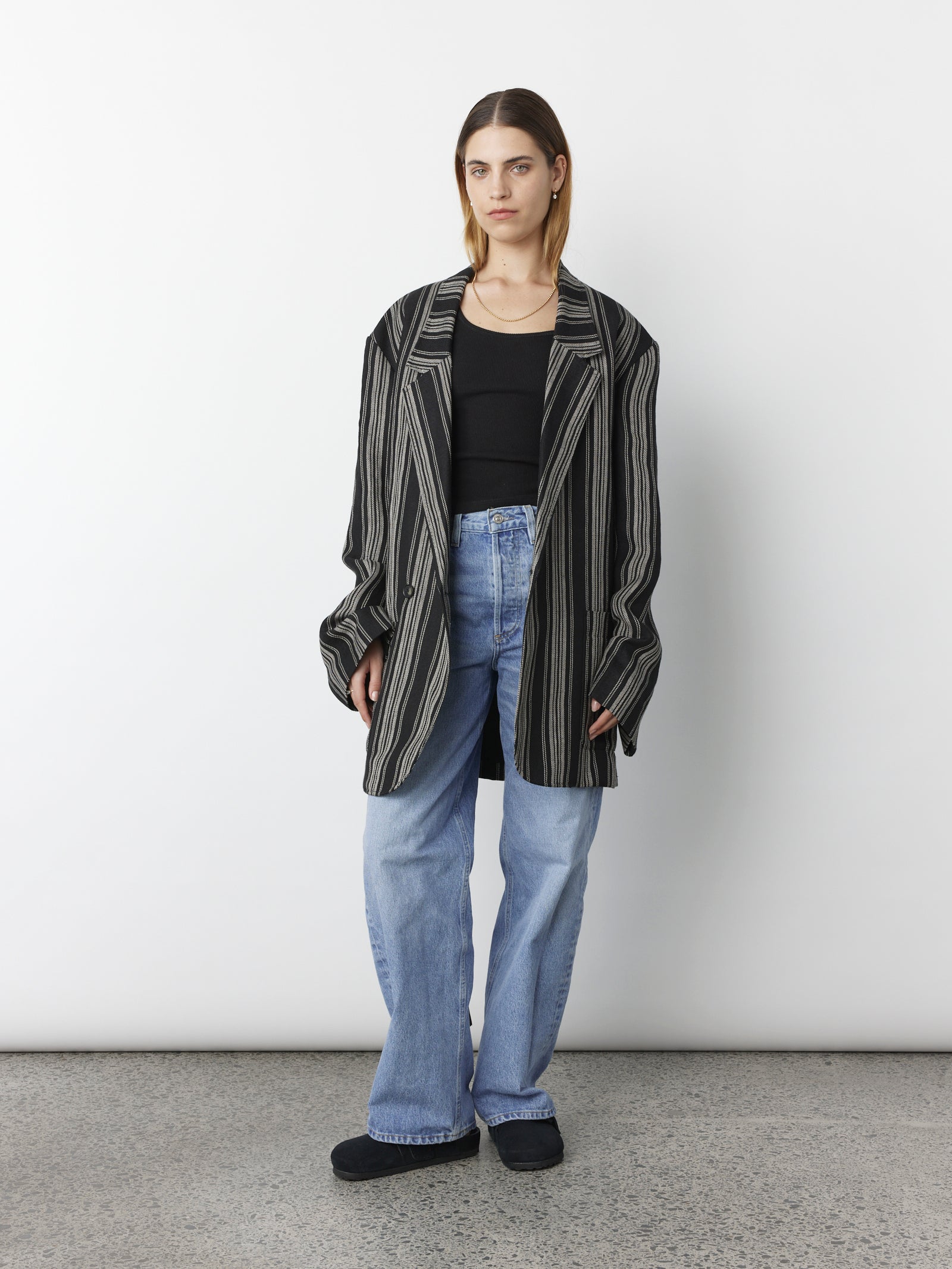 Love Bound Jacket - Black & Ecru Stripe