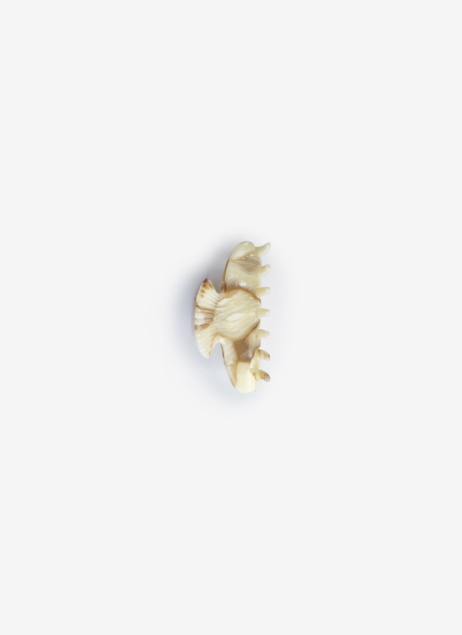 Small Fan Shell Claw Clip - Alabaster