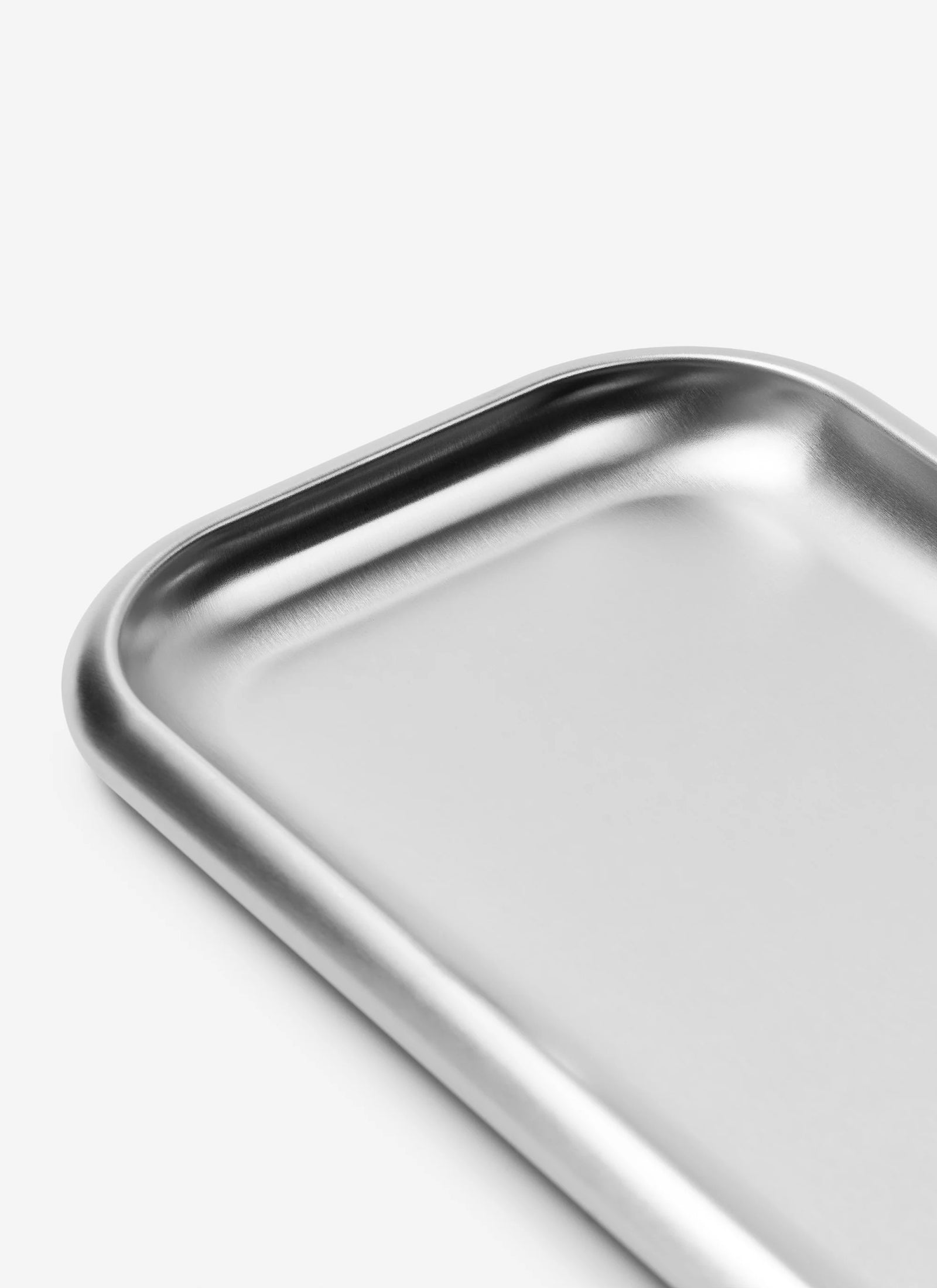 Small Steel Serving Tray - Brushed