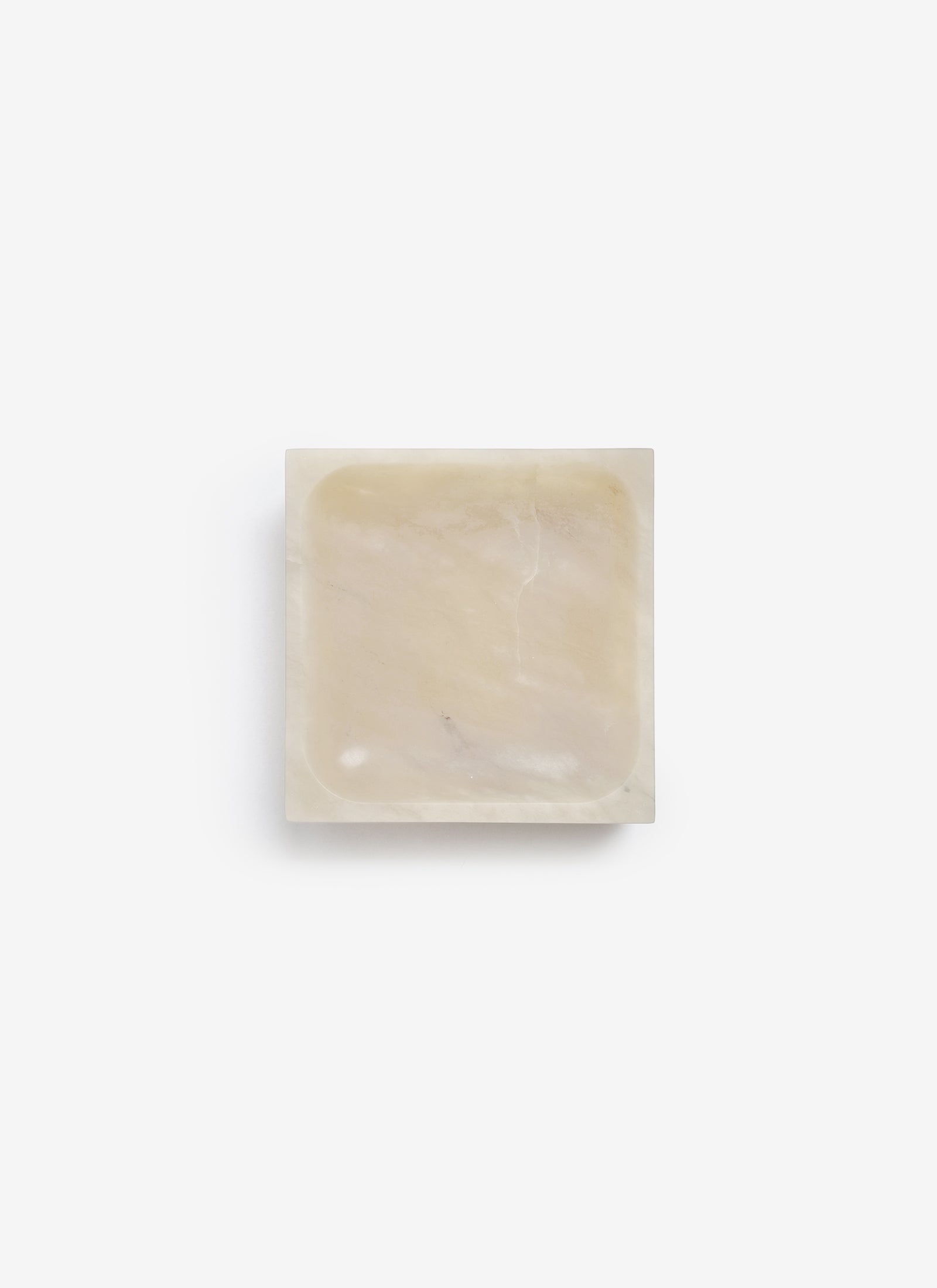 Small Square Tray - Tabac Alabaster