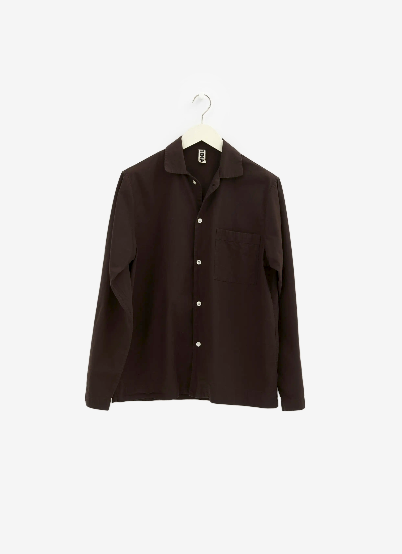 Poplin Sleep Shirt - Coffee