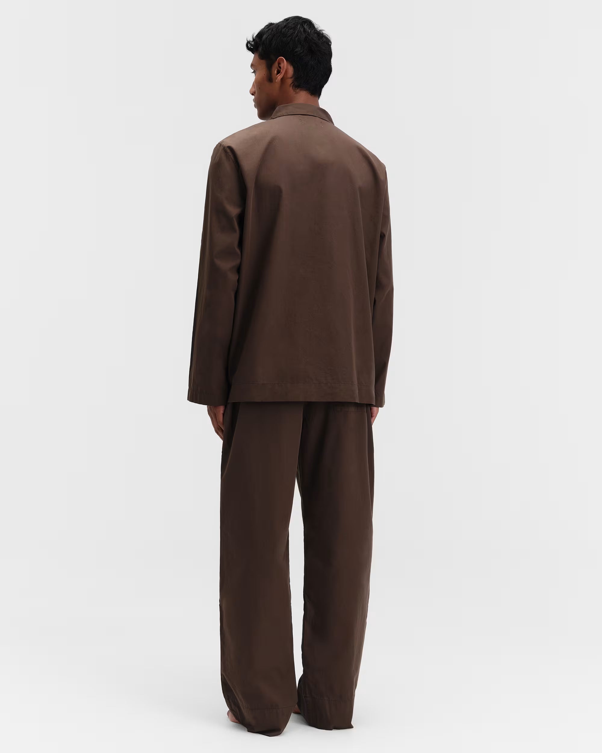Poplin Sleep Shirt - Coffee