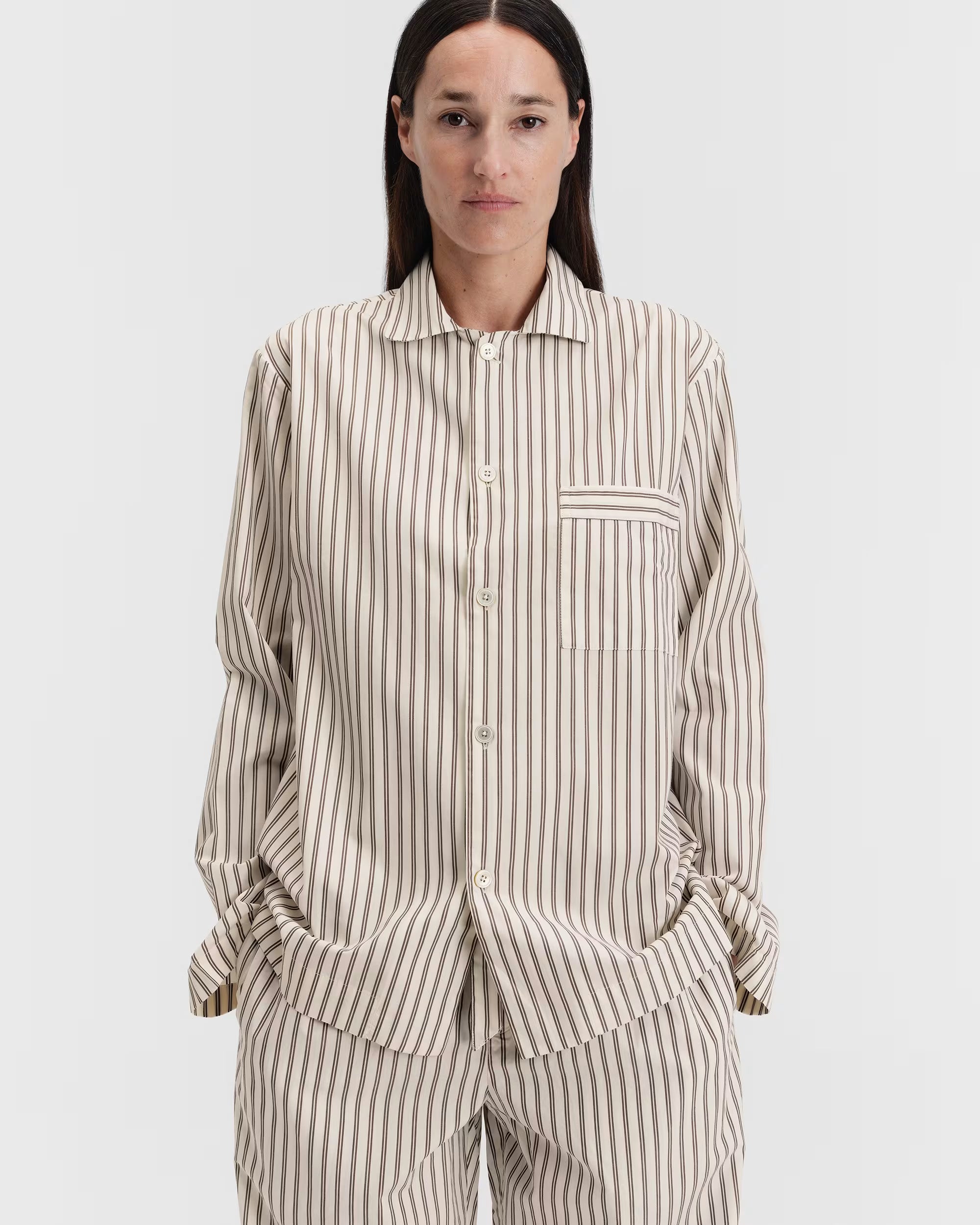 Poplin Sleep Shirt - Hopper Stripes