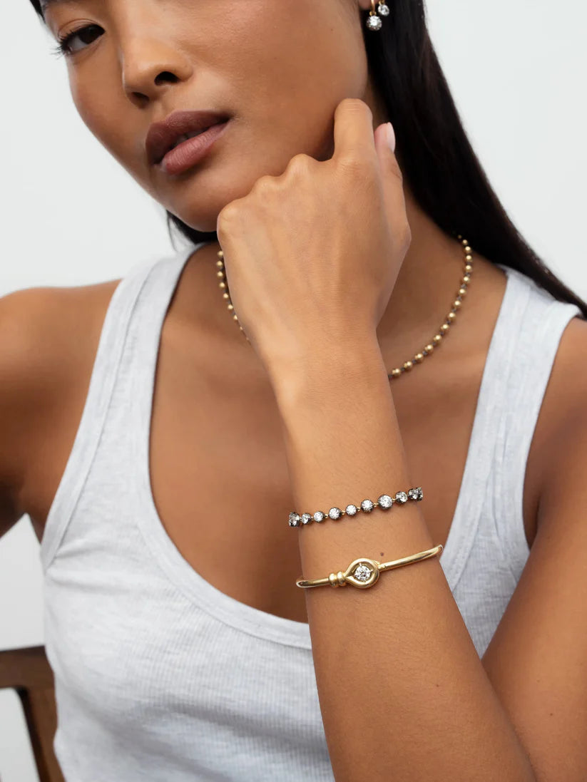 Bracelet - Signature Button Back Diamond