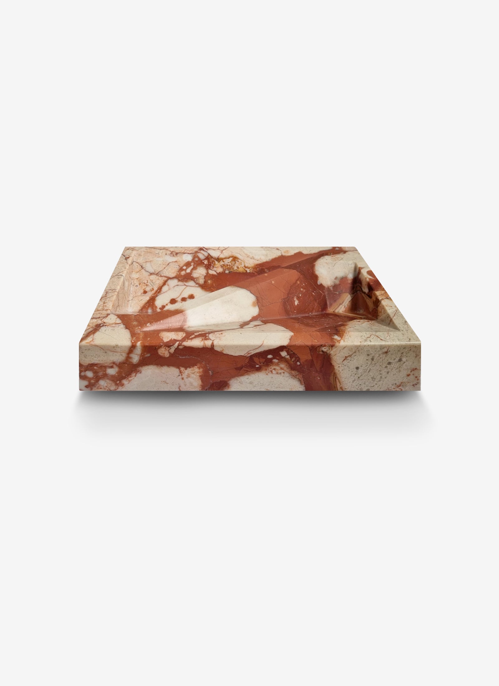 Block Tray in Breccia Pontificia (Pink Marble)