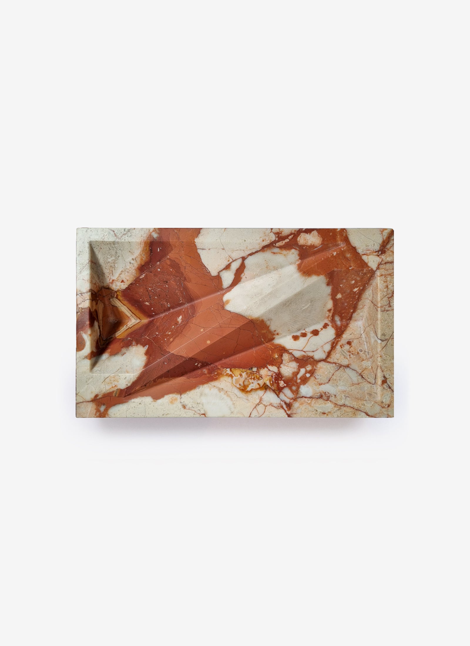 Block Tray in Breccia Pontificia (Pink Marble)