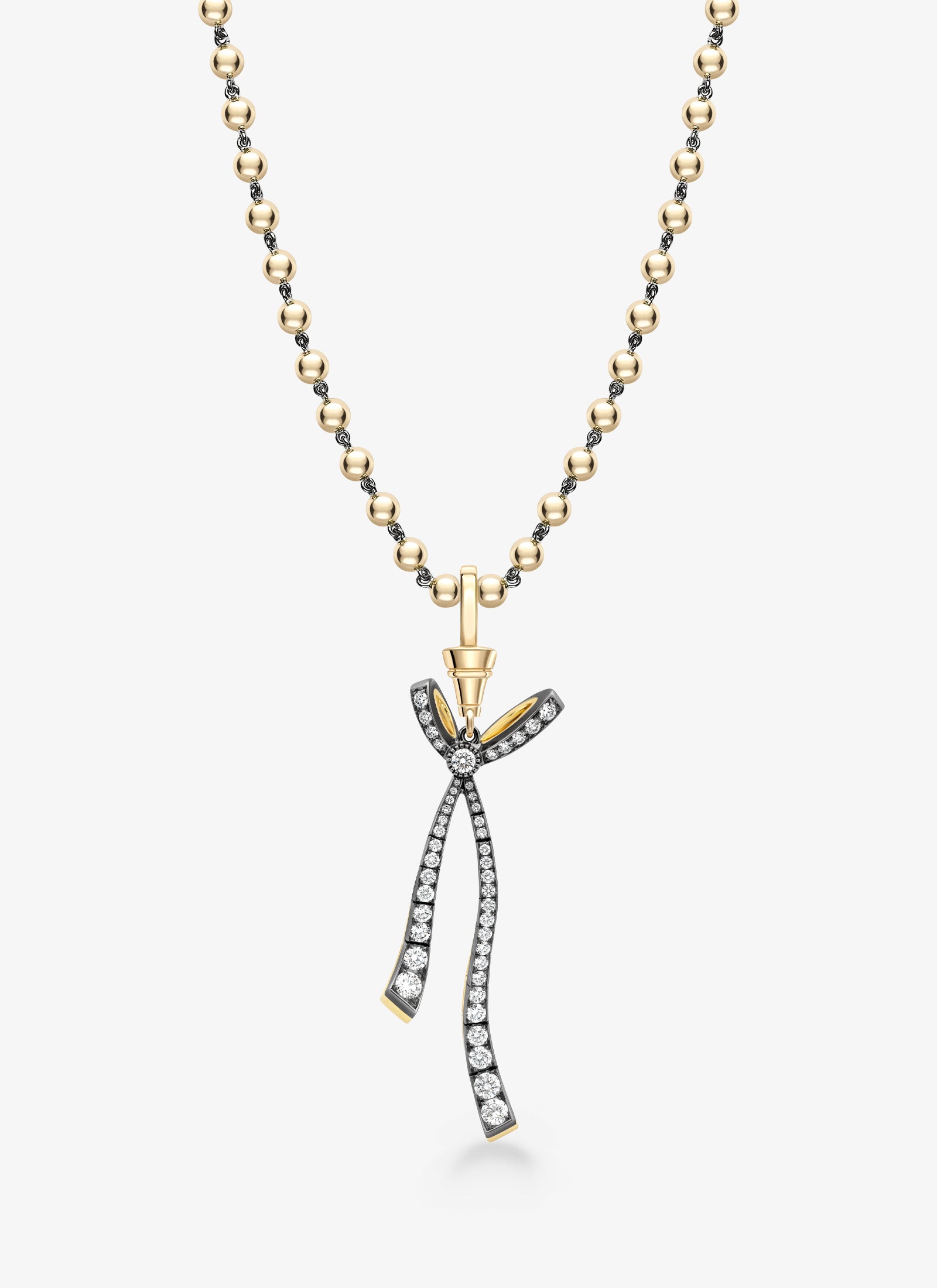 Pendant - Bow Diamond Ball n' Chain