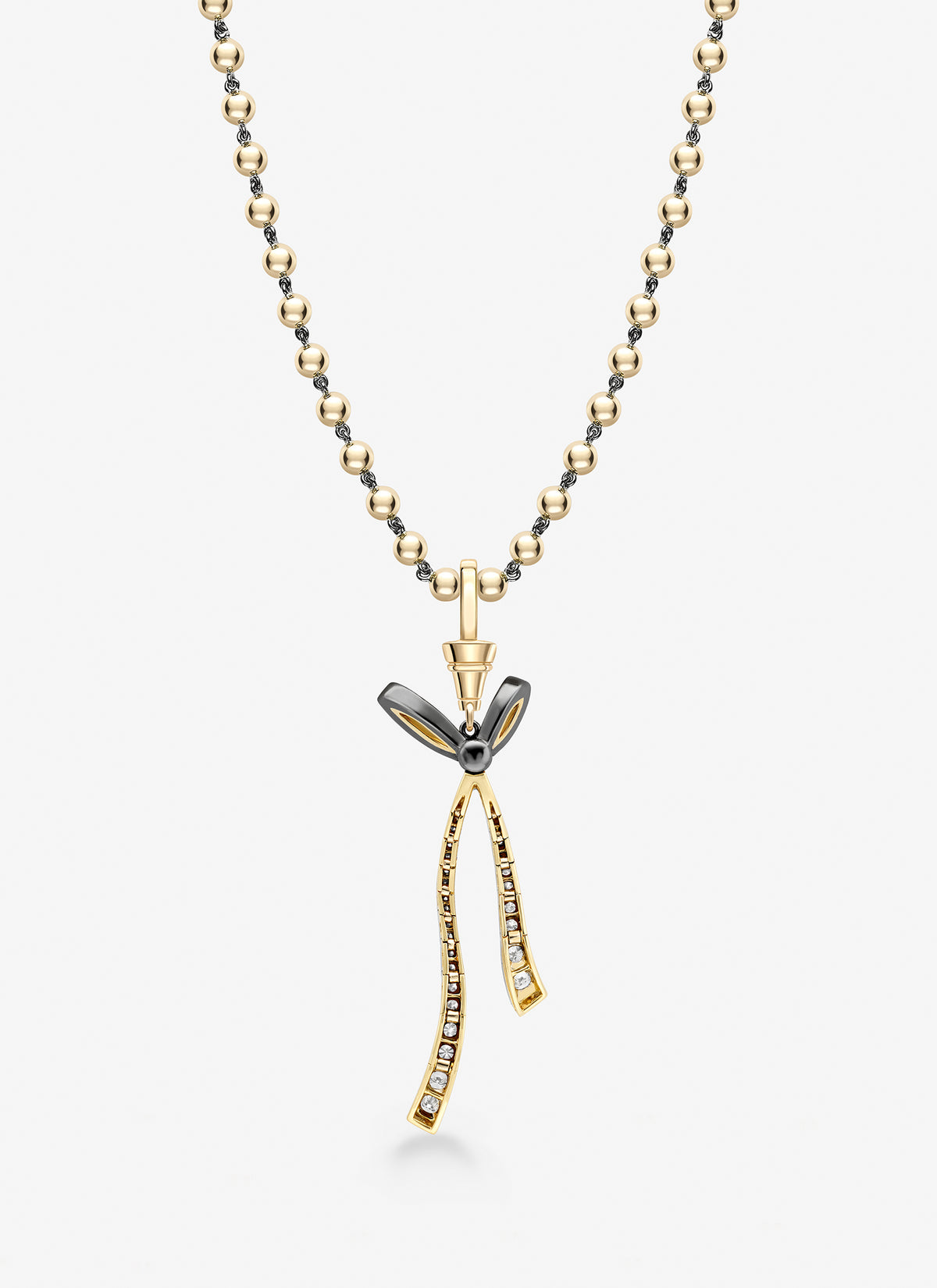 Pendant - Bow Diamond Ball n' Chain