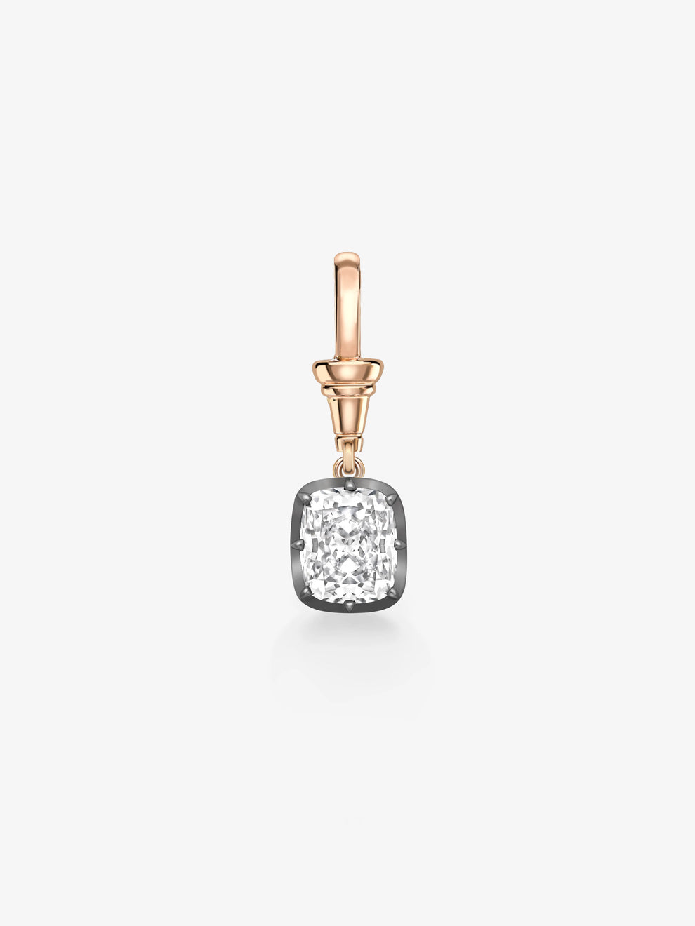 Ball n Chain Pendant - Diamond Cushion 3.13ct RG
