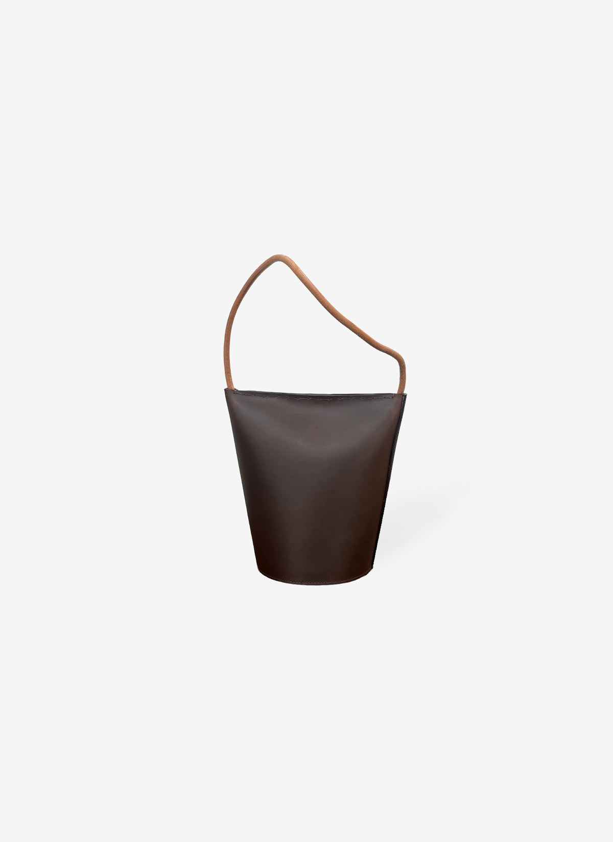 Saco Door Stop - Dark Brown Leather