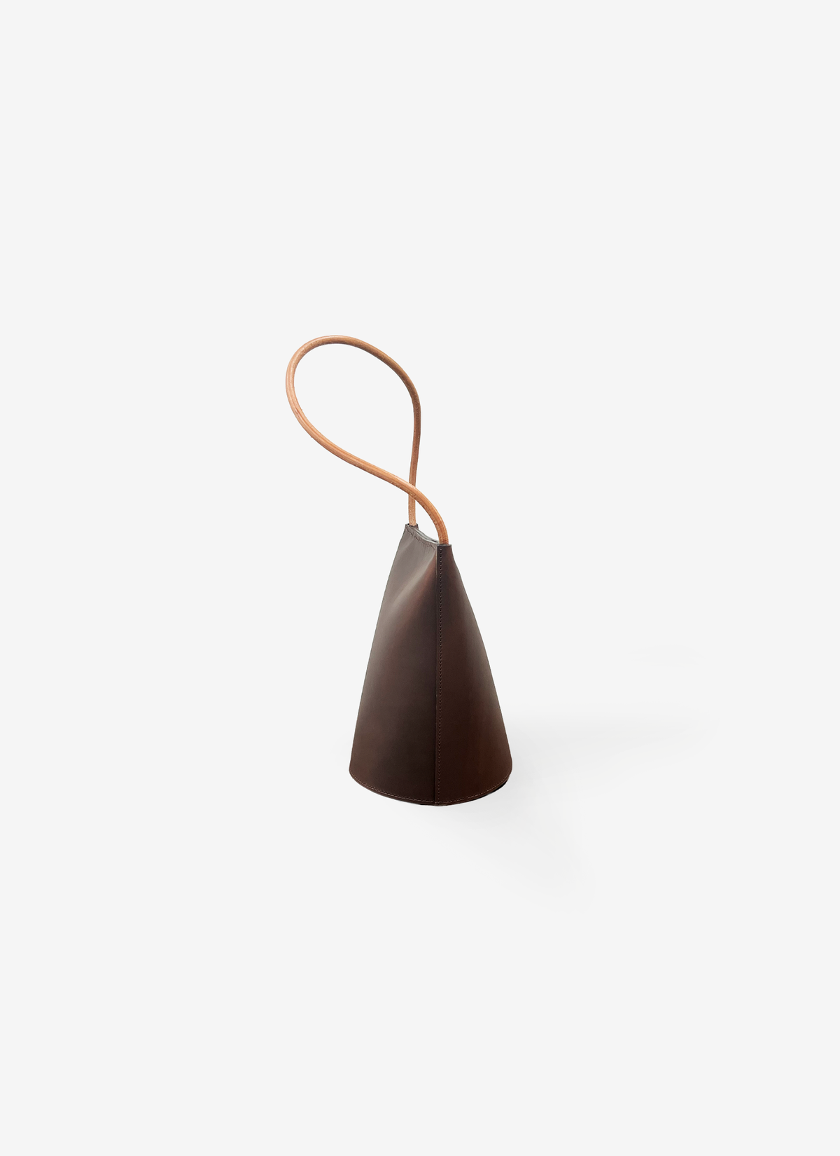 Saco Door Stop - Dark Brown Leather
