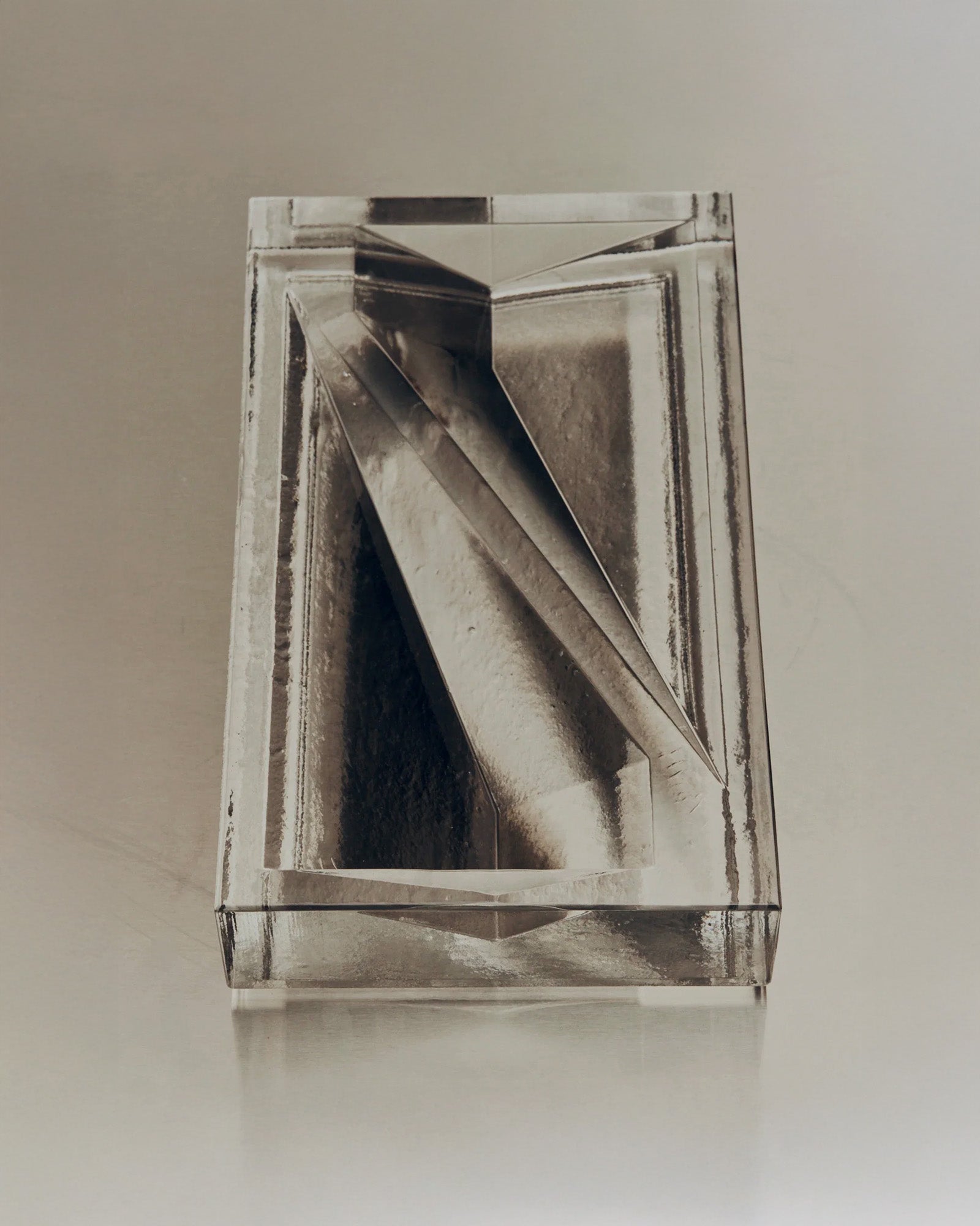 Block Tray in Glass
