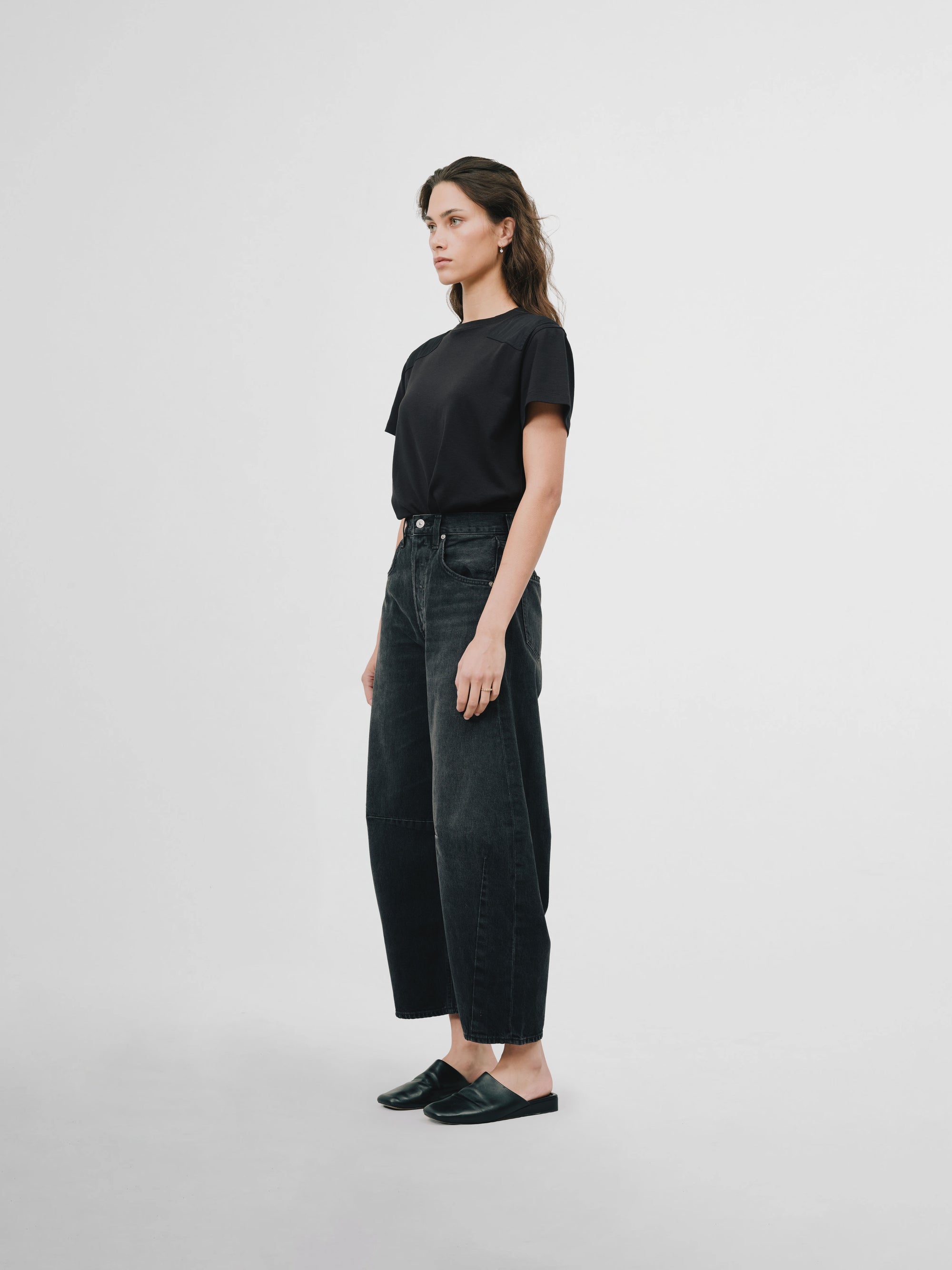 Horseshoe Jean in Andreas (Washed Black w Stitched Hem)