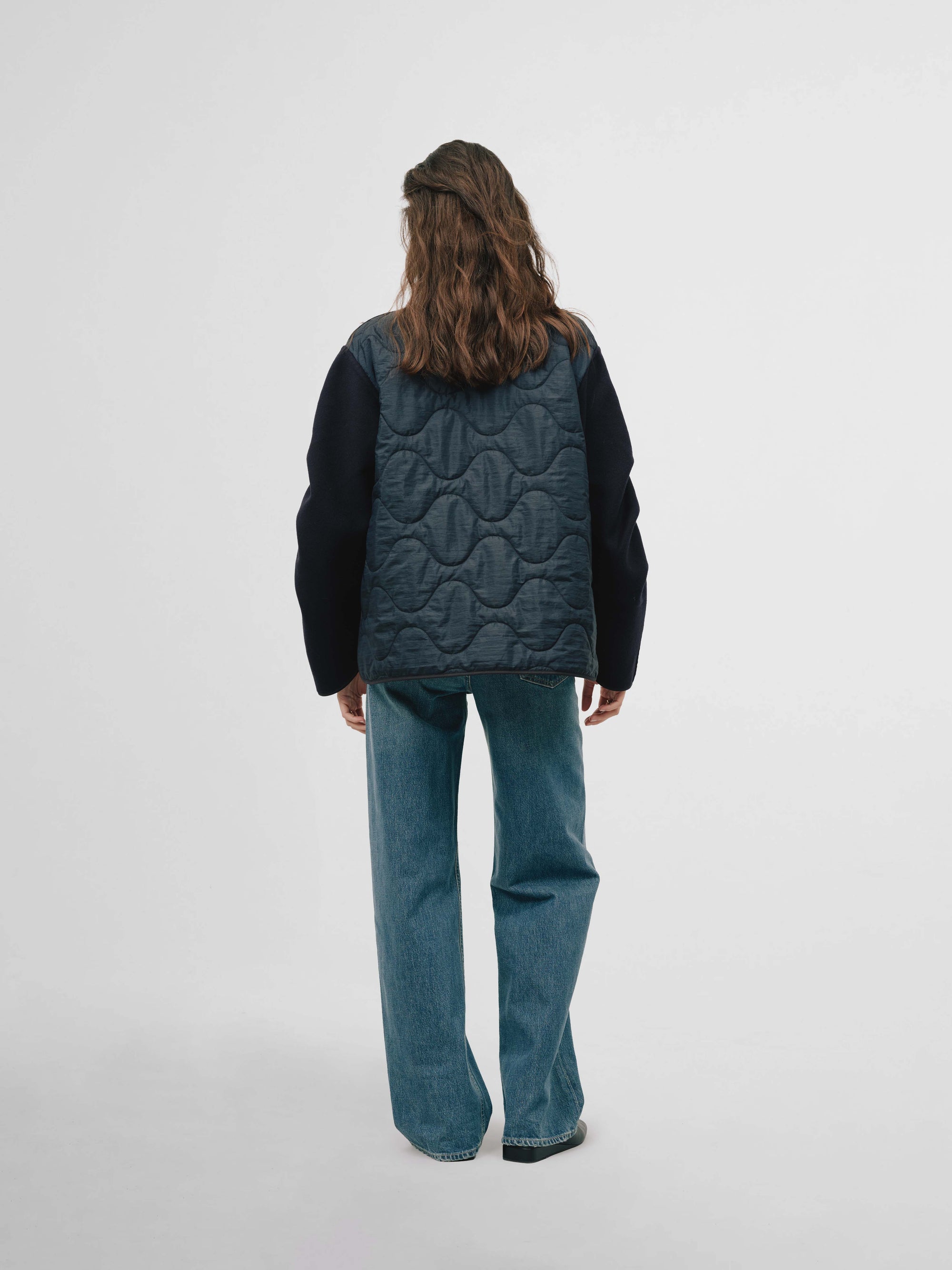 Wool Peacoat - Black / Navy