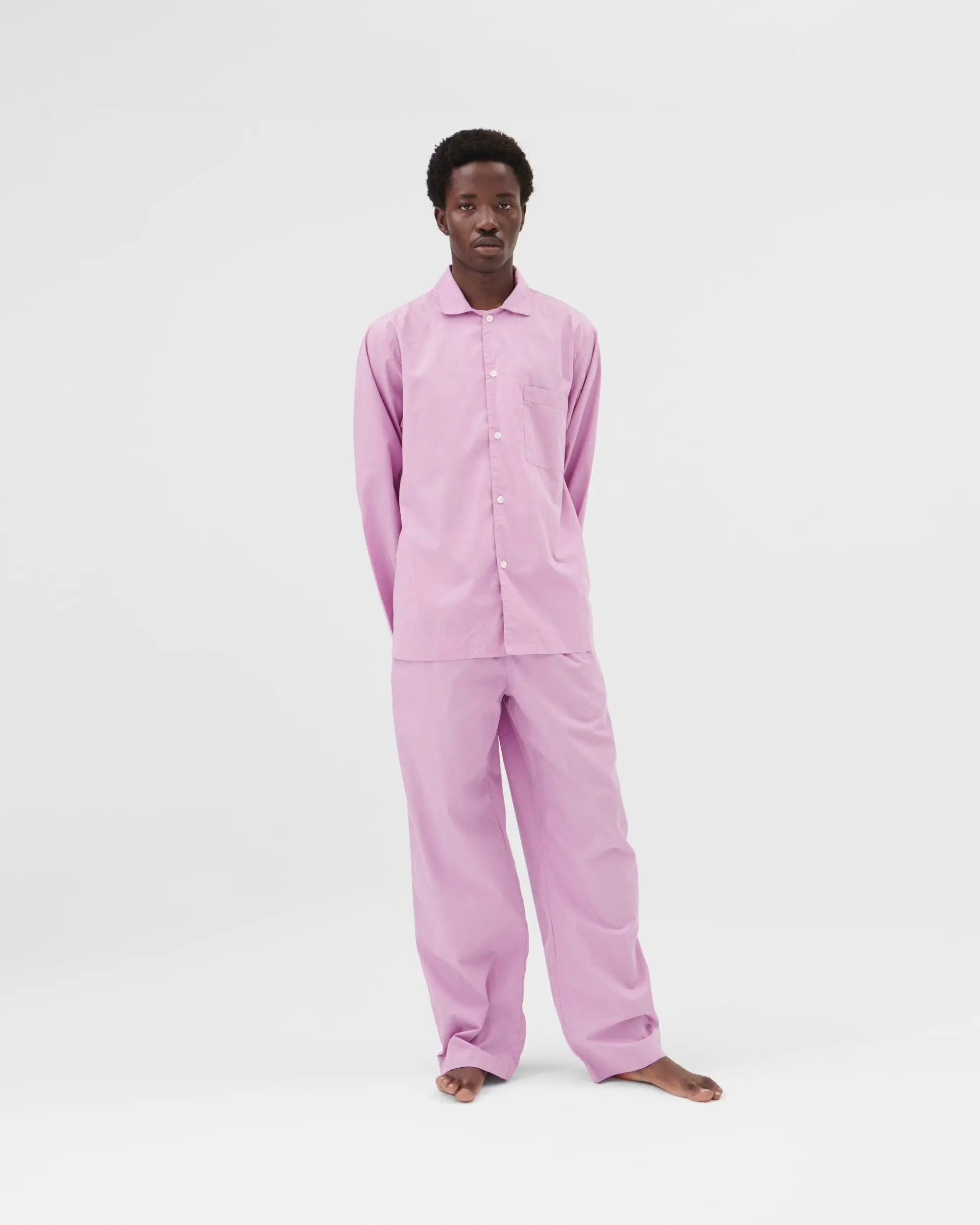 Poplin Sleep Shirt Purple Pink Simon James