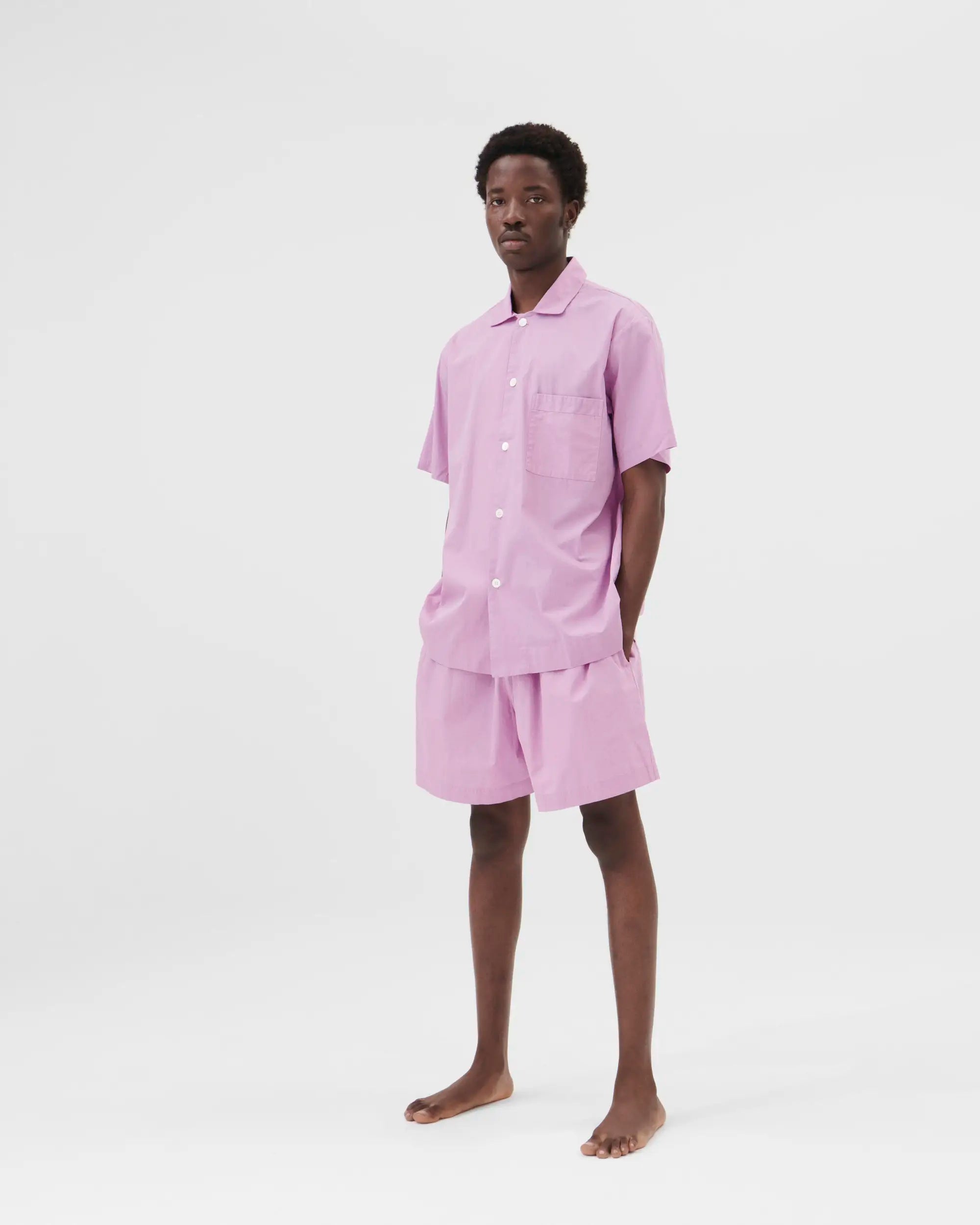 Poplin Sleep Shorts - Purple Pink