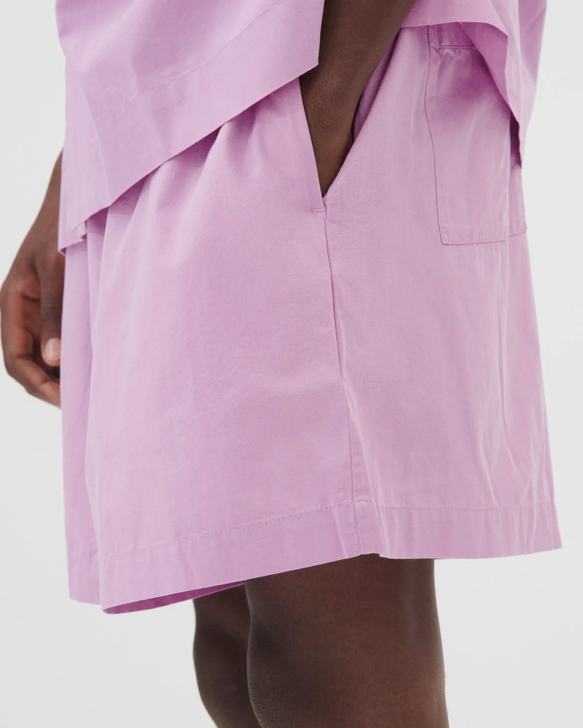 Poplin Sleep Shorts - Purple Pink