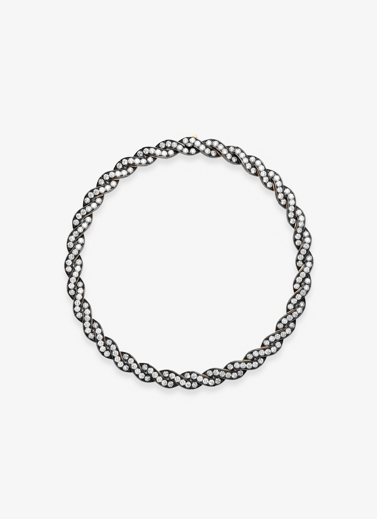 Necklace - 35.52ct Diamond Ribbon Bow Necklace