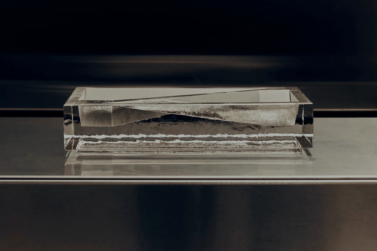Block Tray in Glass