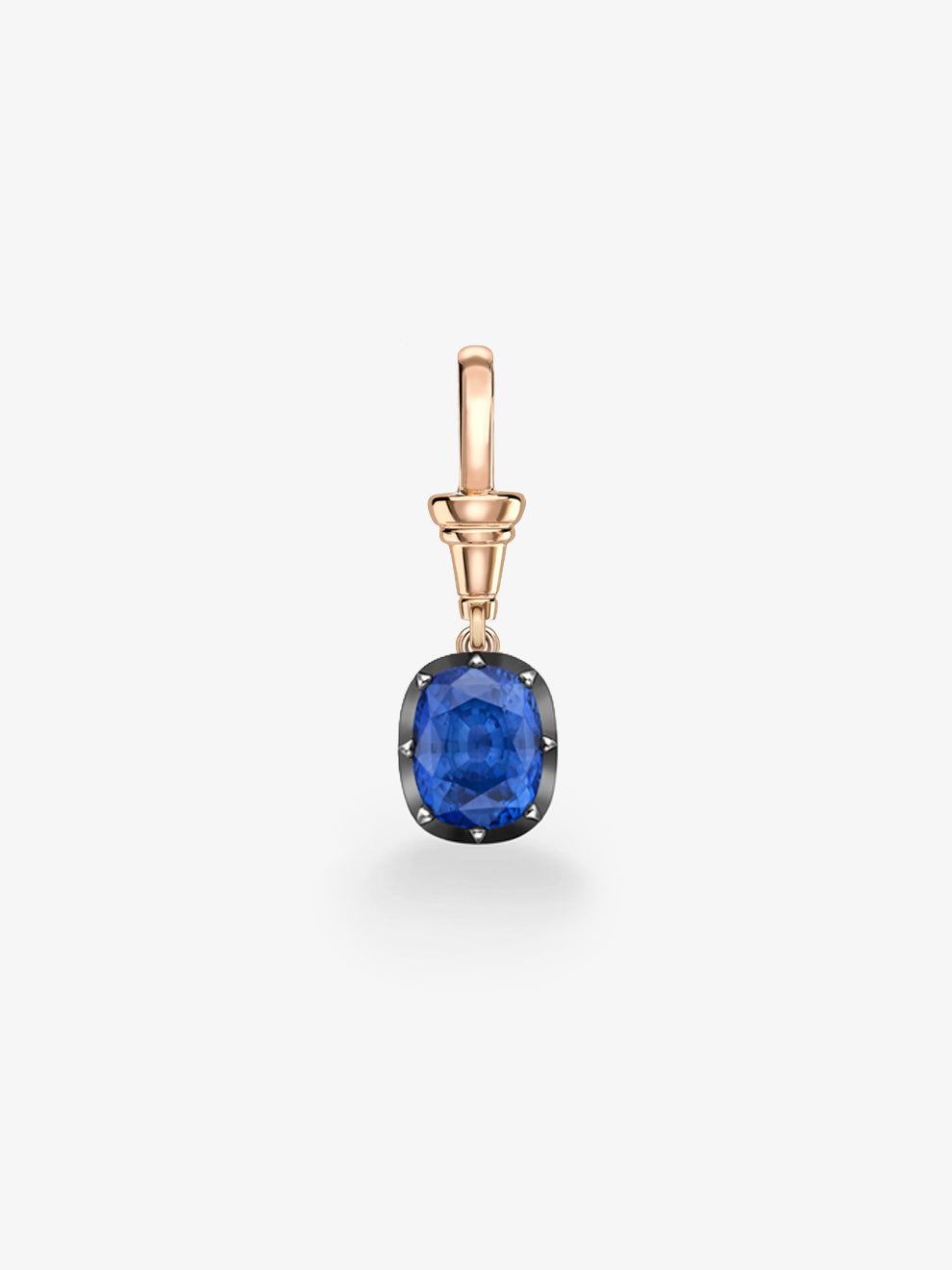 Ball n Chain Pendant - Sapphire Cushion Cut 2.52ct