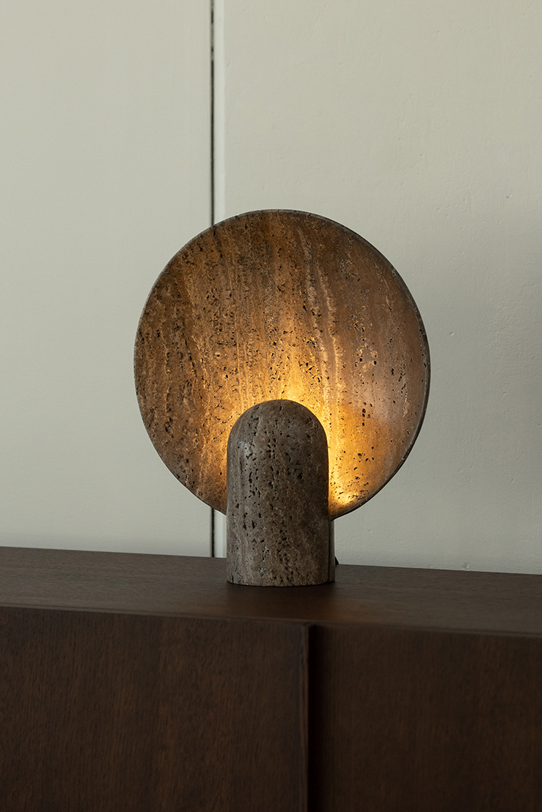 Surface Sconce Lamp - Black Travertine