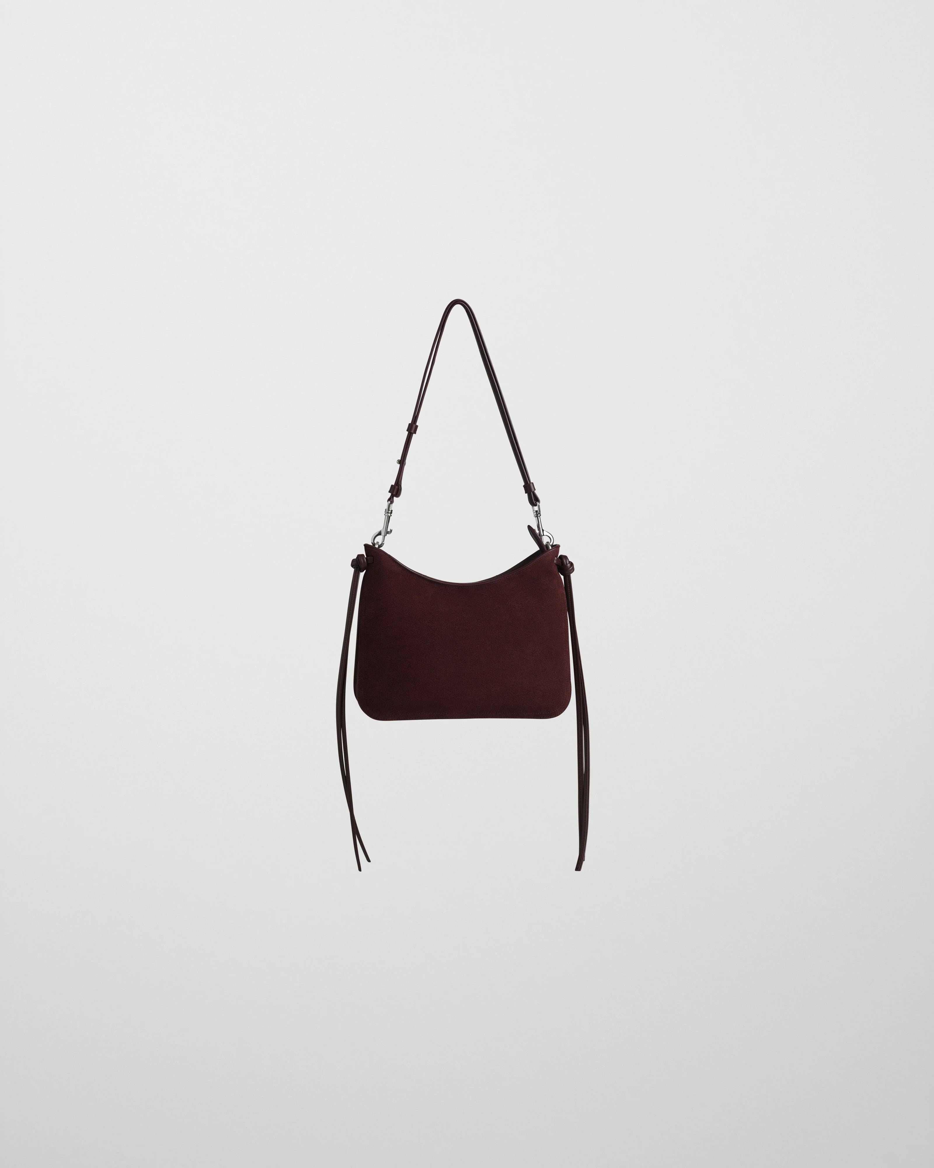 Small Gig Shoulder Bag - Oxblood Suede
