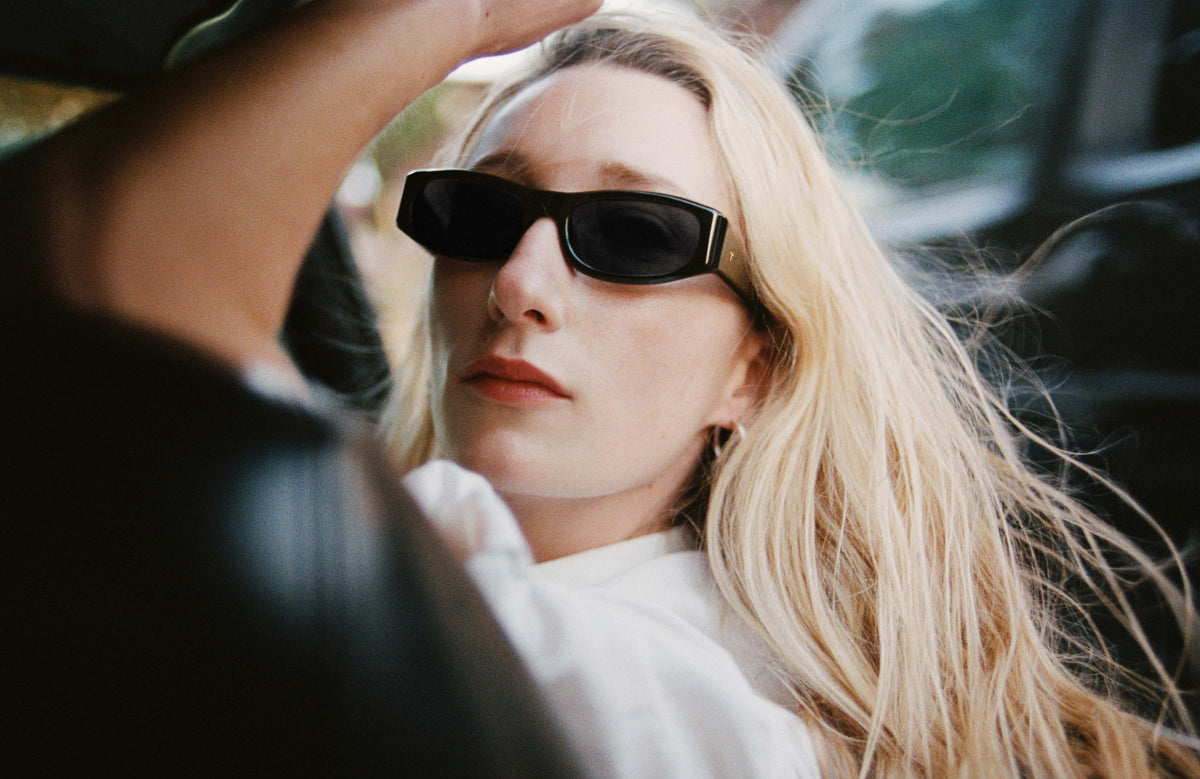 The Suede - Black with Black Lens