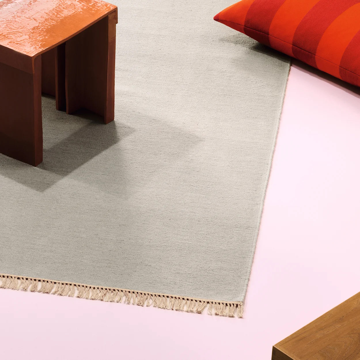 Vintage Naturally Coloured Fringes Rug