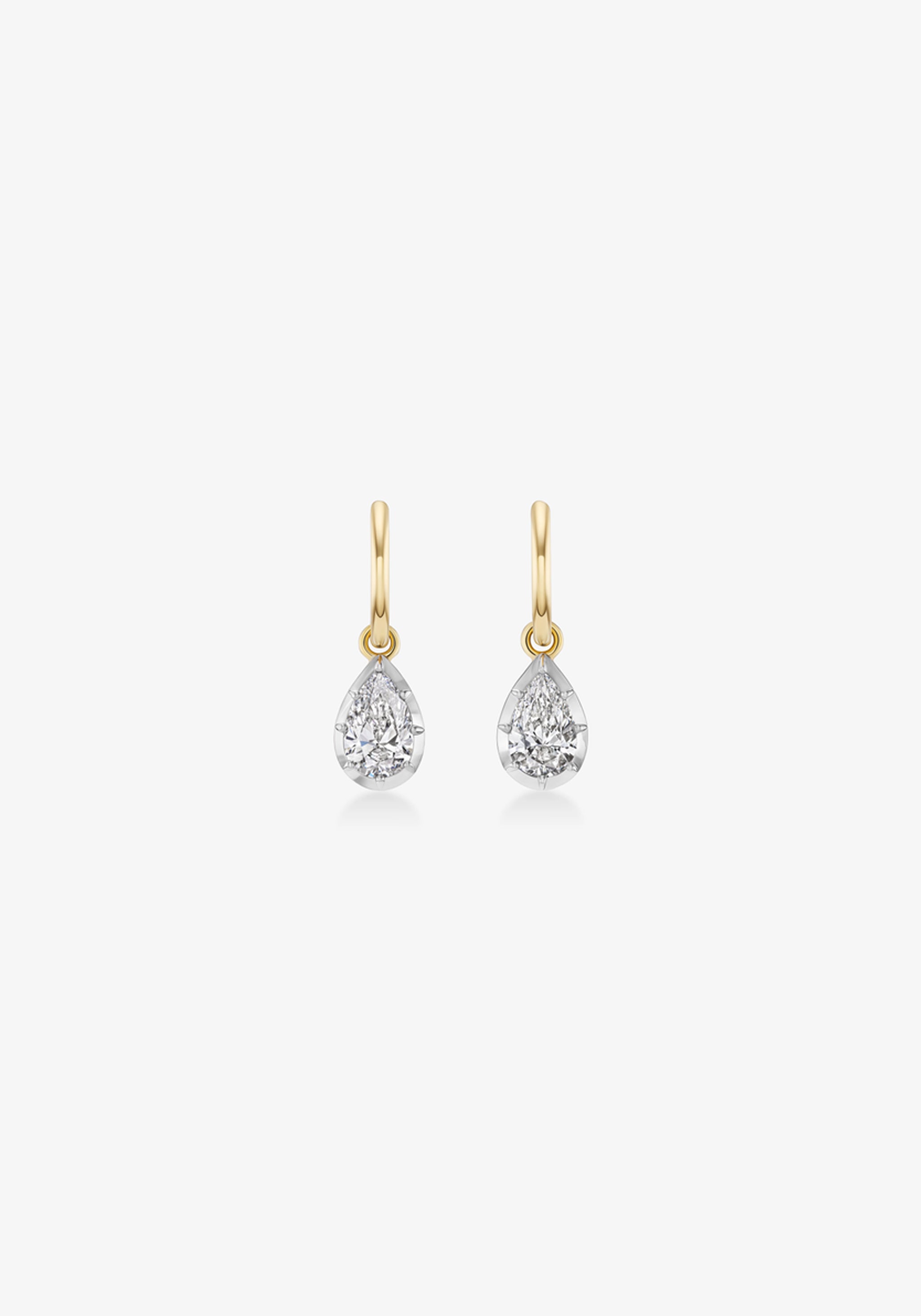 Signature Diamond Gypsets - Pear Shaped White Gold