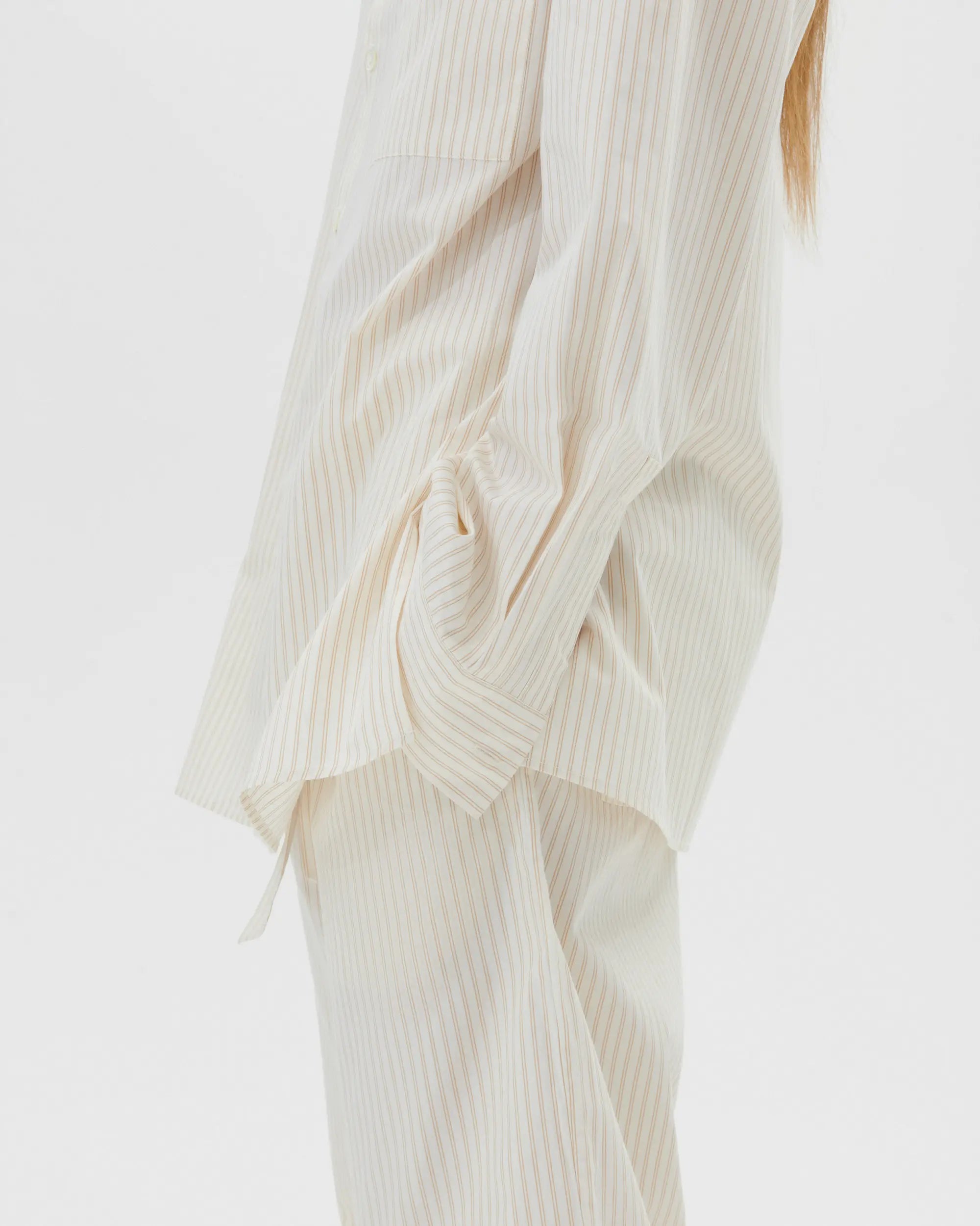 Tekla x Birkenstock Cotton Shirt - Wheat Stripes
