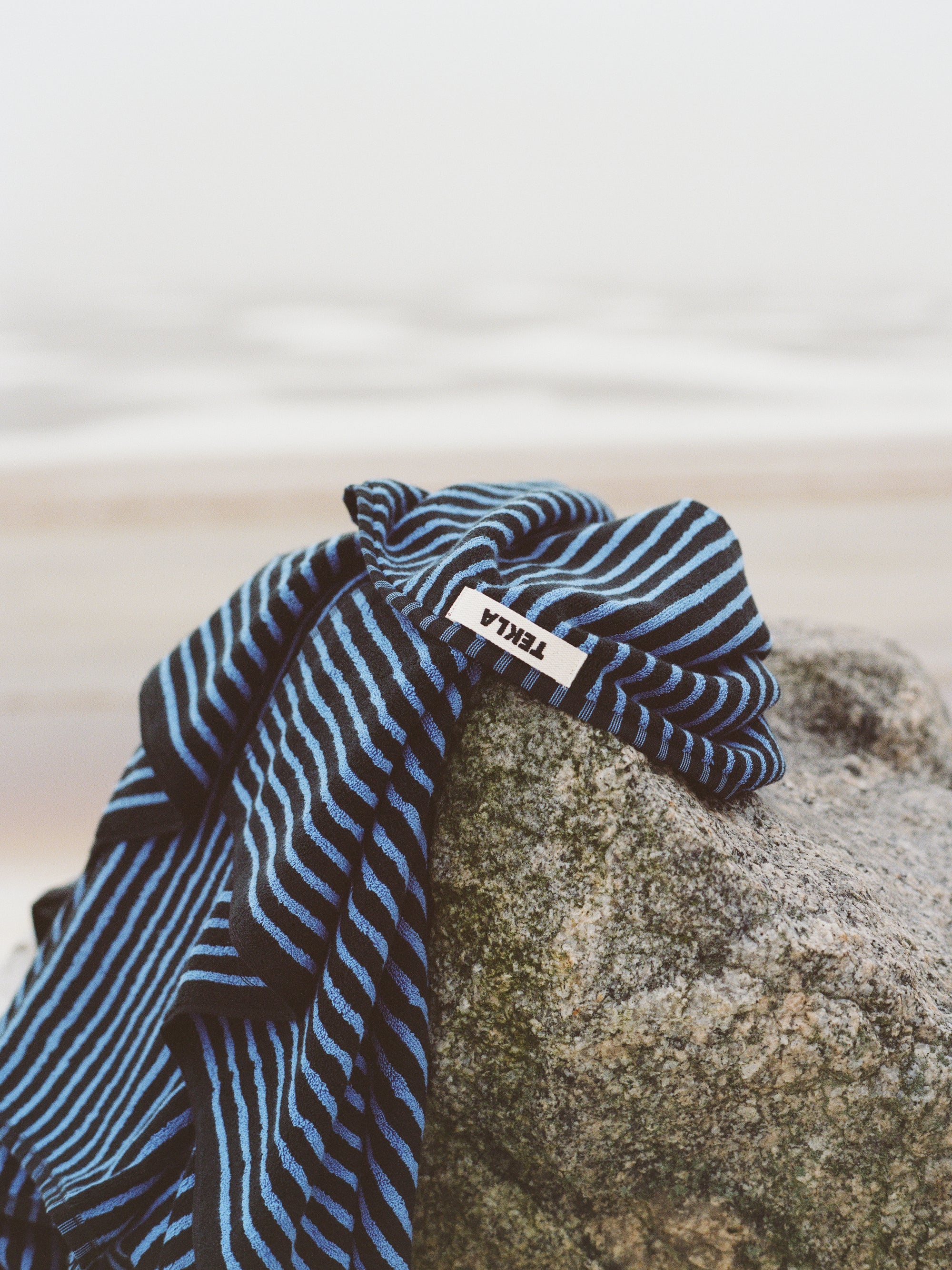 Organic Cotton Towels - Black and Blue