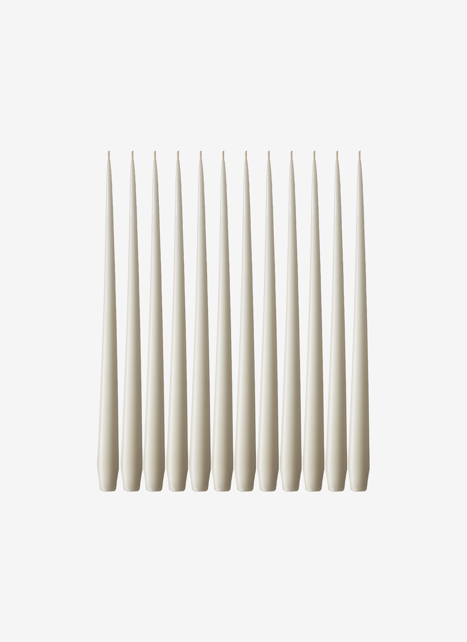 Case of 12 Tapered Candles in Ivory #06 - 42cm