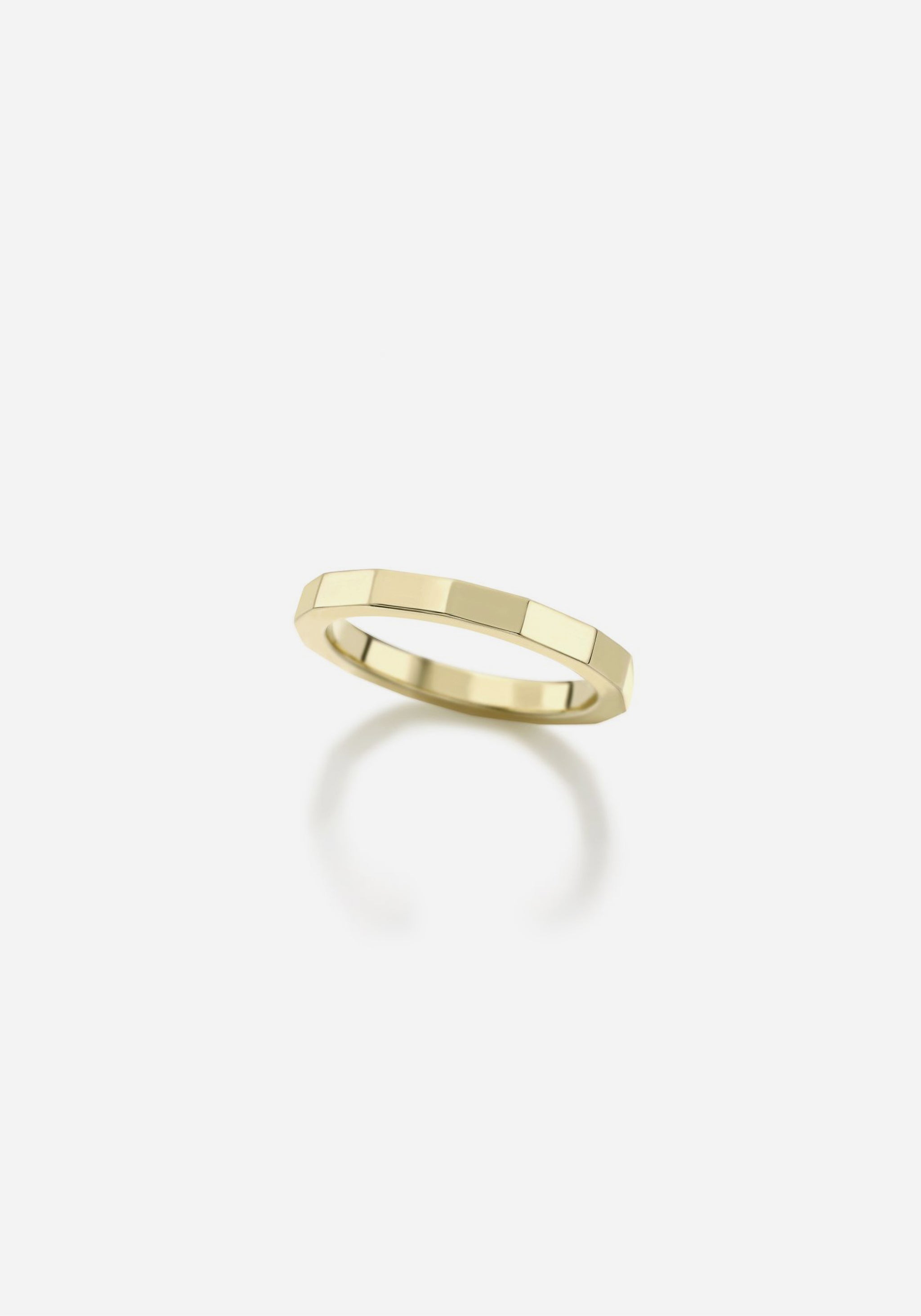 Fine 14-Sided Yellow Gold Band