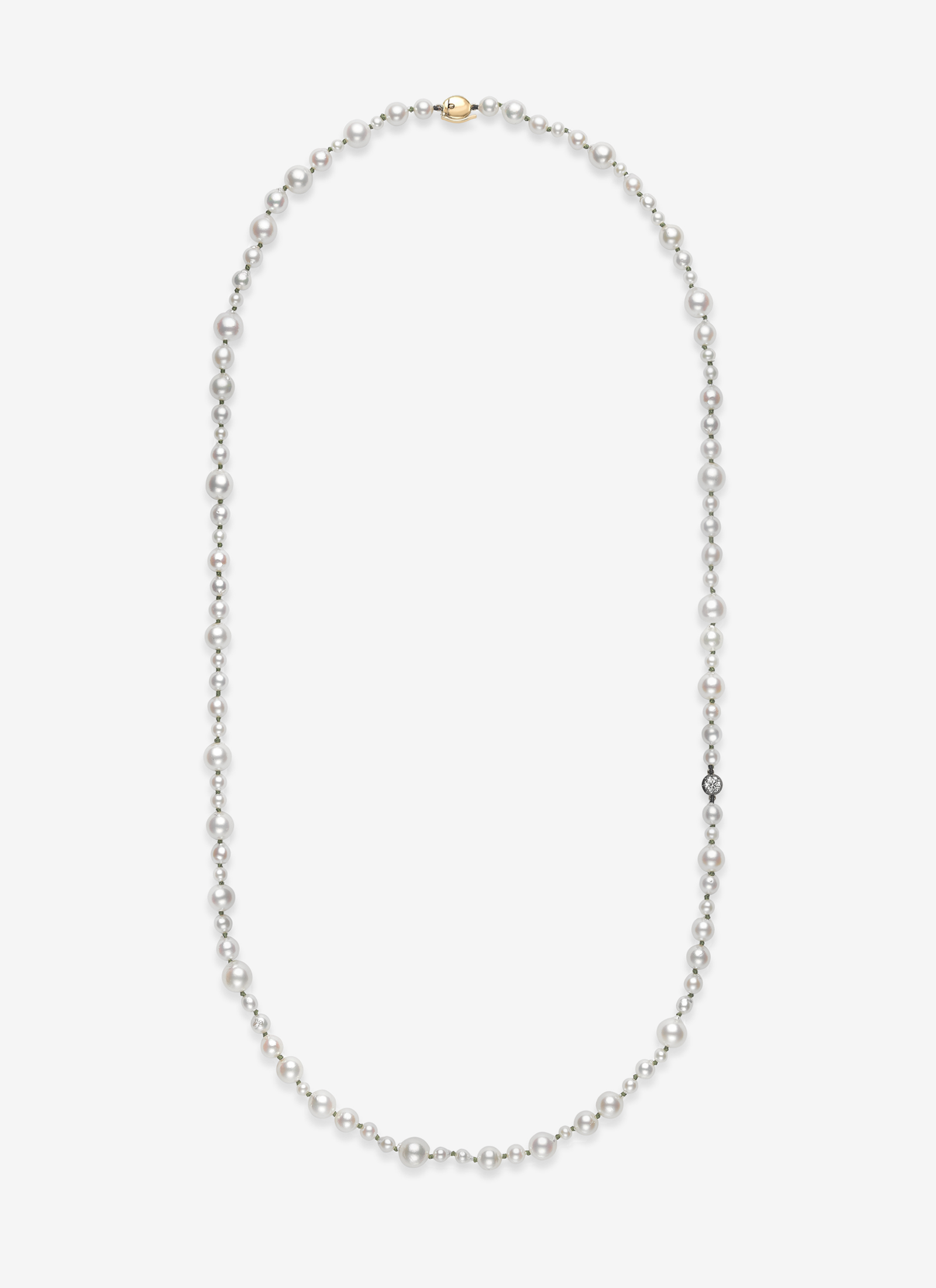 Beaches 30” Pearl & 0.40ct Diamond Necklace