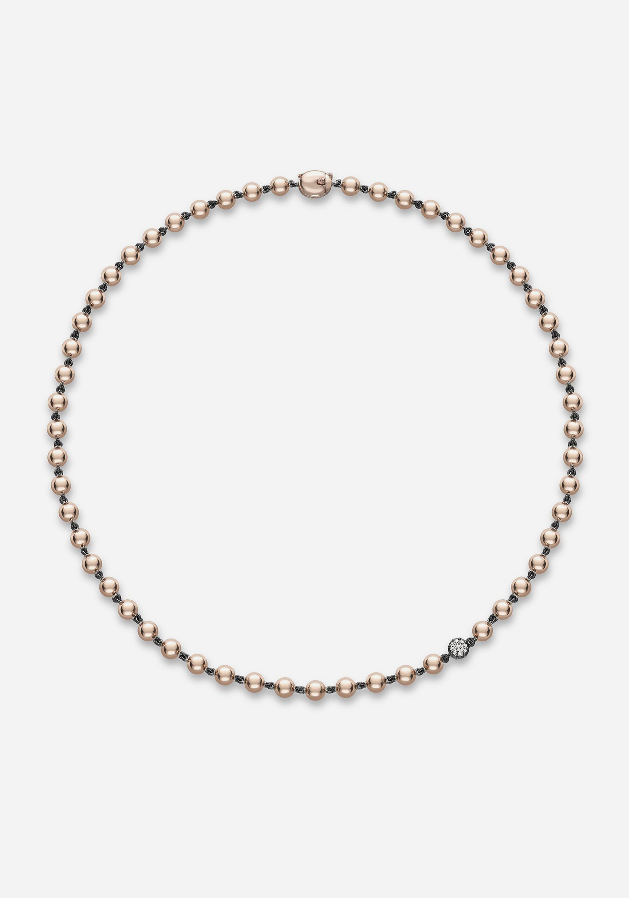 Ball n Chain - 16" Diamond Necklace