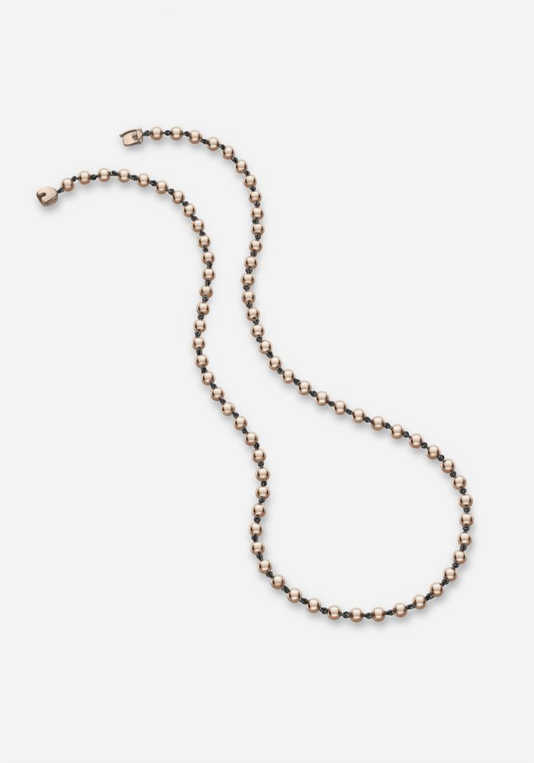 Ball n Chain 21" Rose Gold Necklace