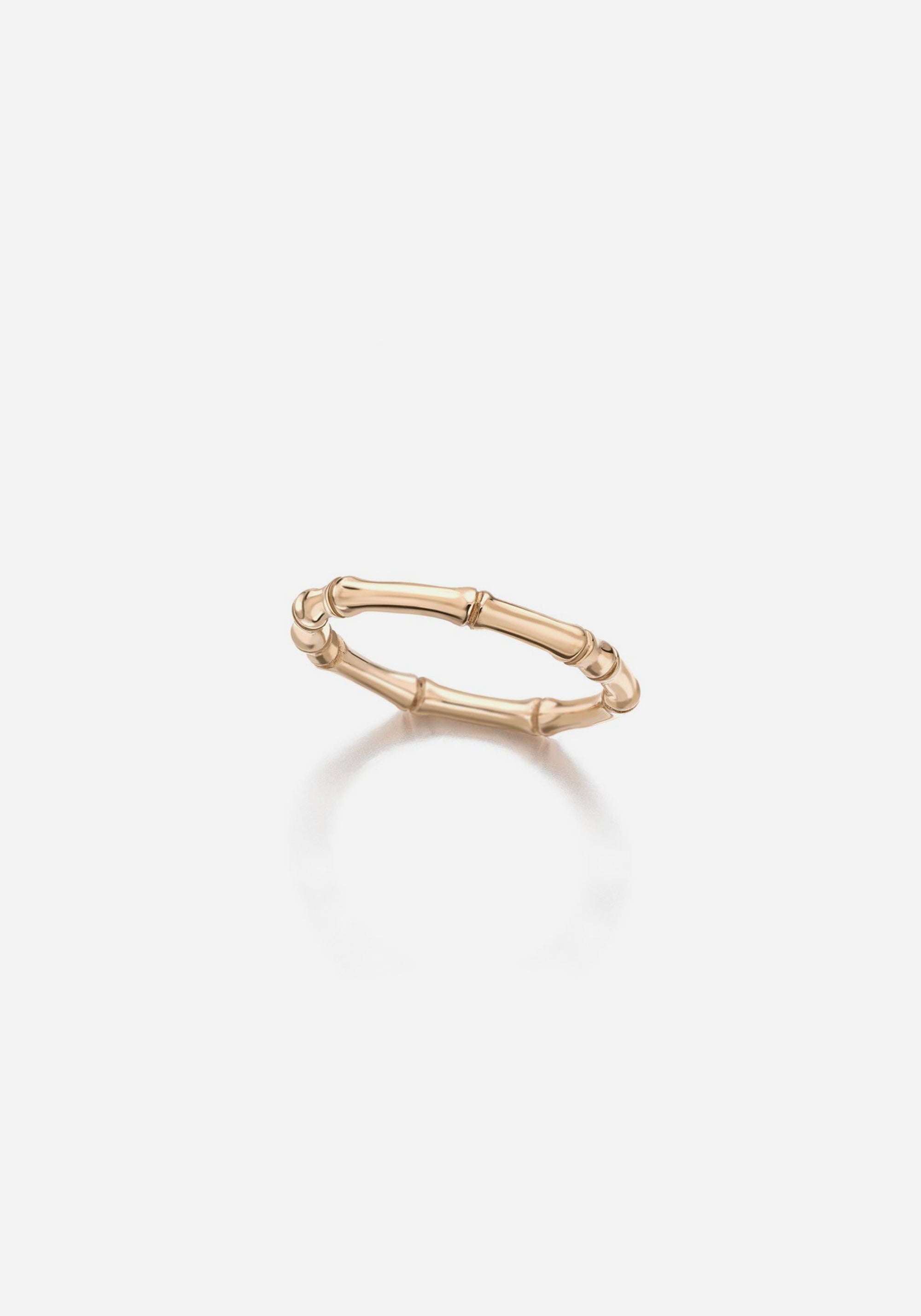Bamboo Ring - Wide Band Rose Gold