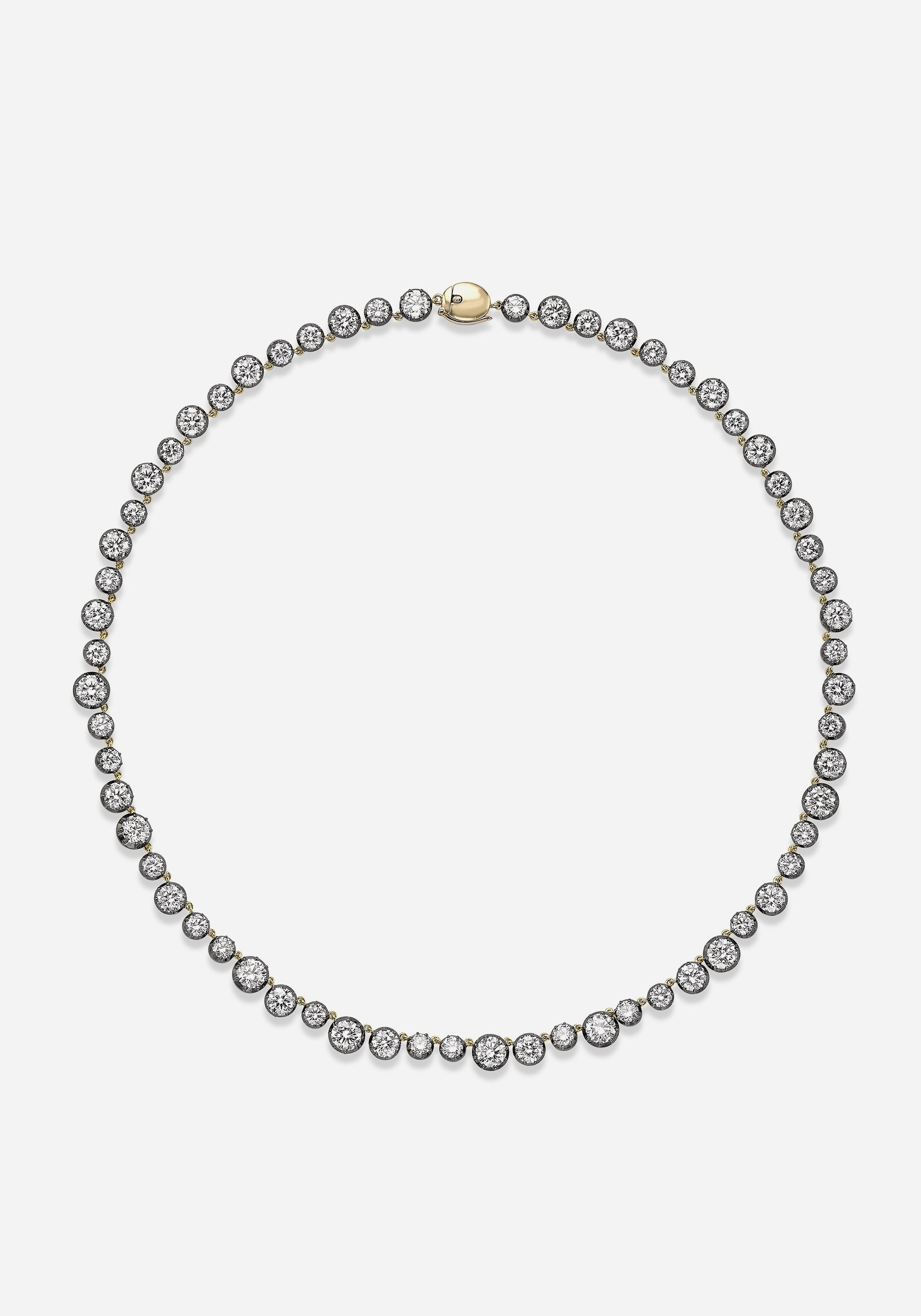 Signature Necklace - Diamond Button Back Necklace
