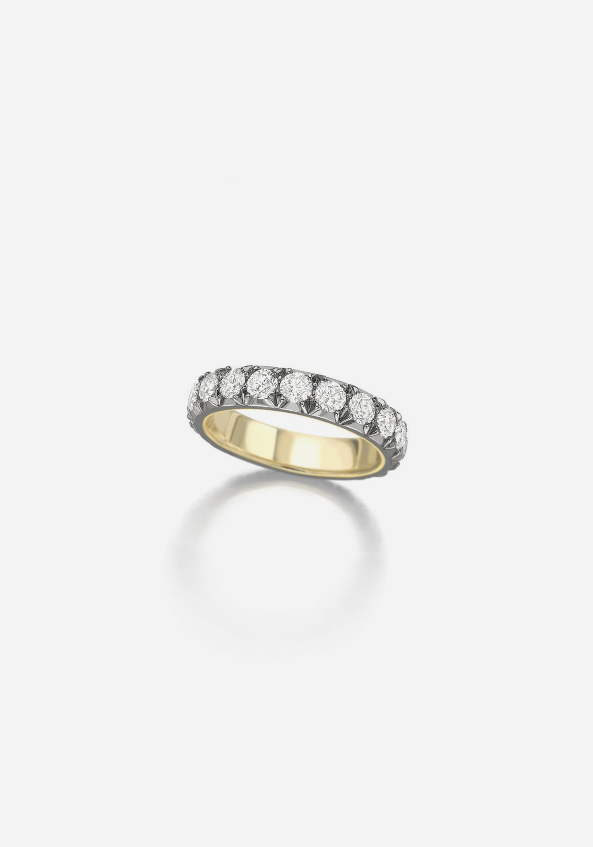 Medium Cut-Down Blackened Gold Eternity Band