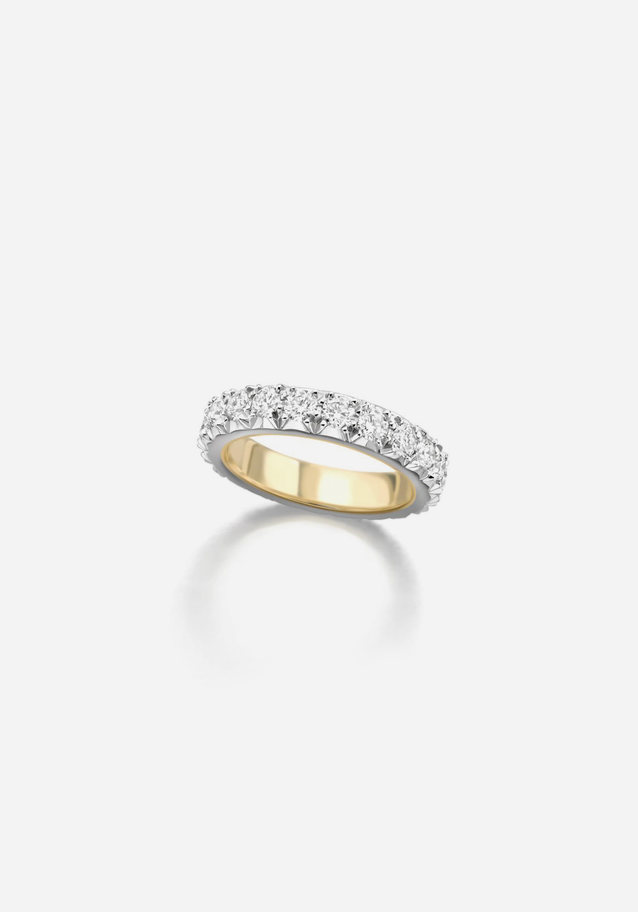 Medium Cut-Down White Gold Eternity Band