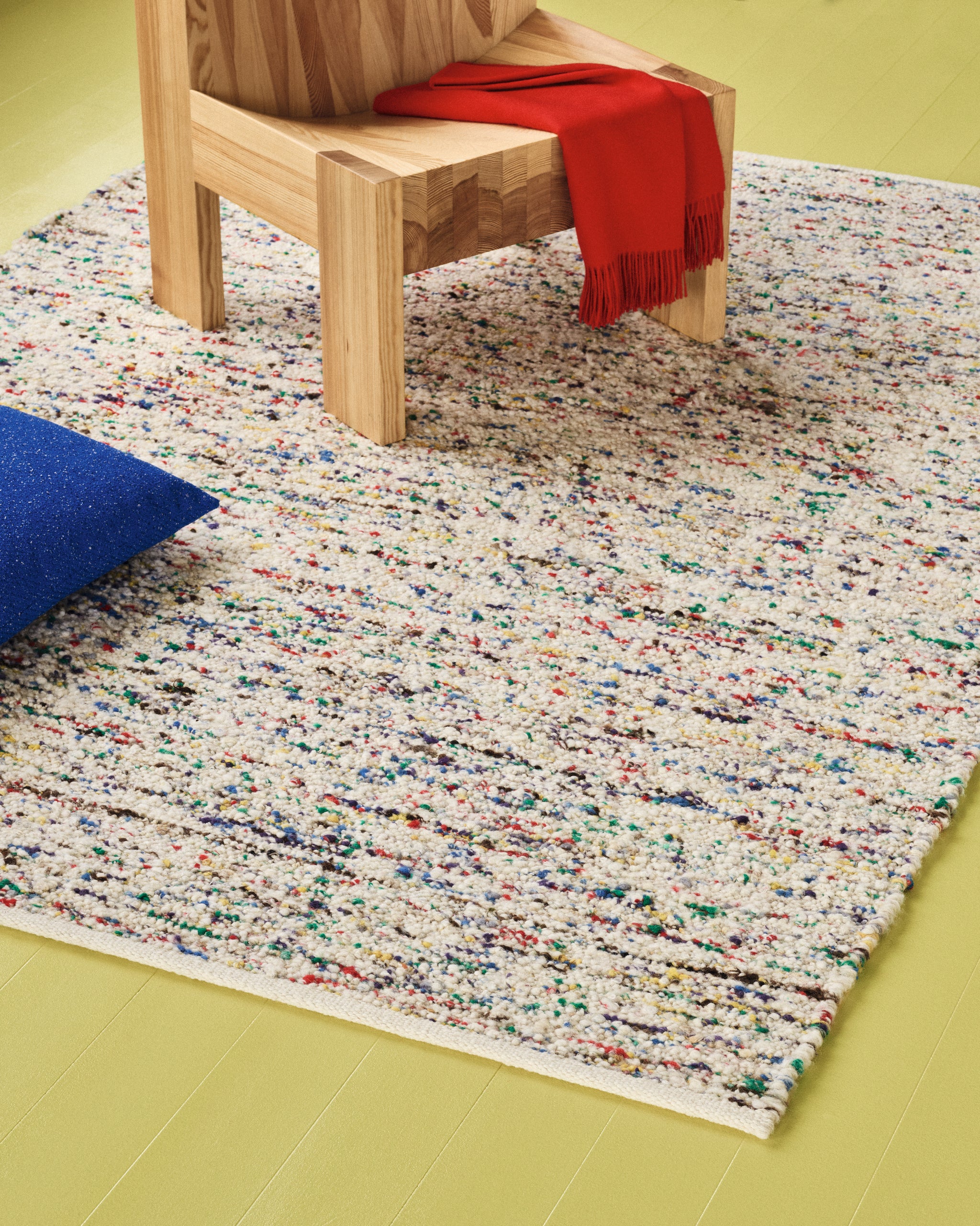 Technicolour Flock Rug