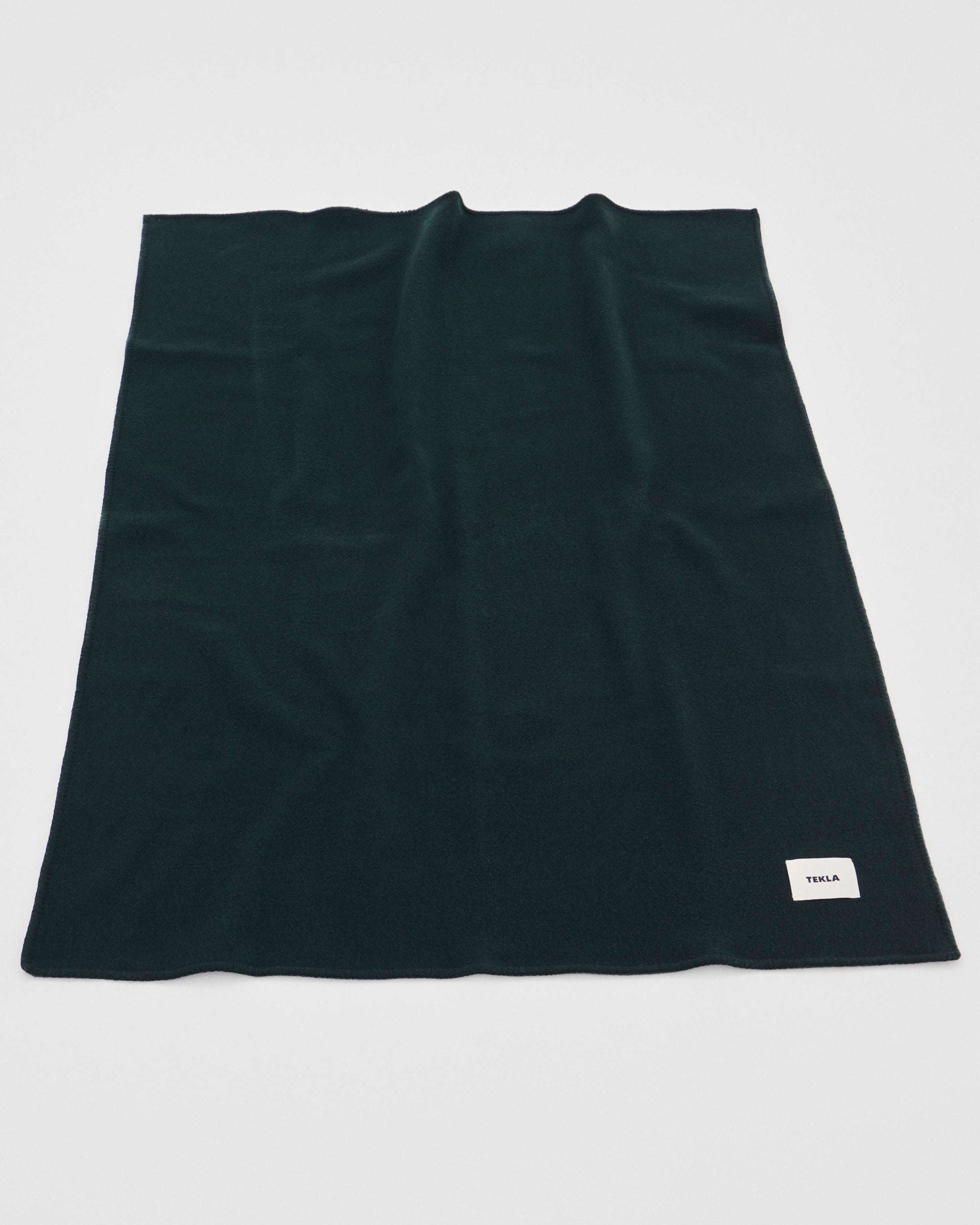 Merino Wool Blanket Dark Green Simon James