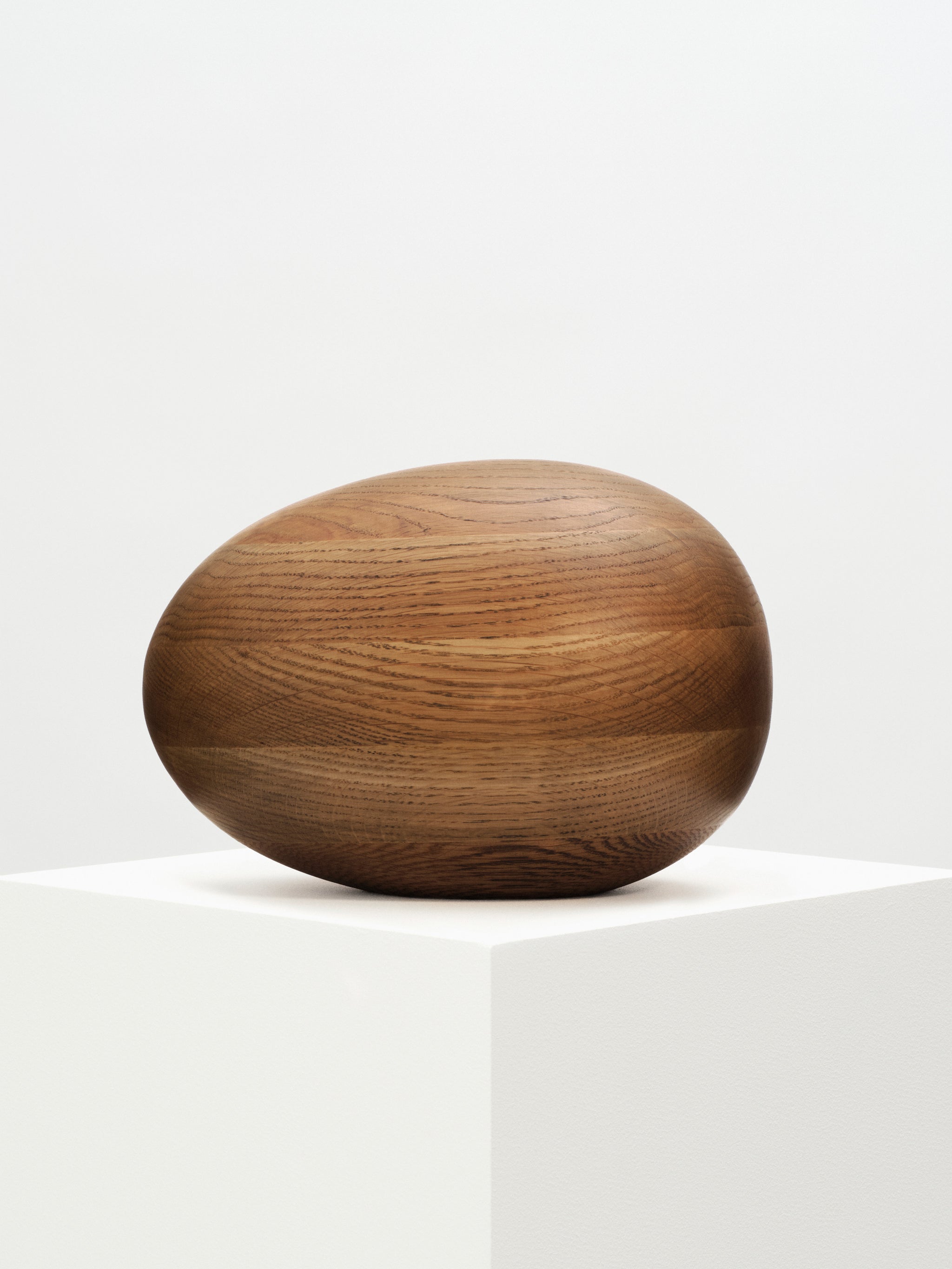 Egg Sculpture - Solid Oak