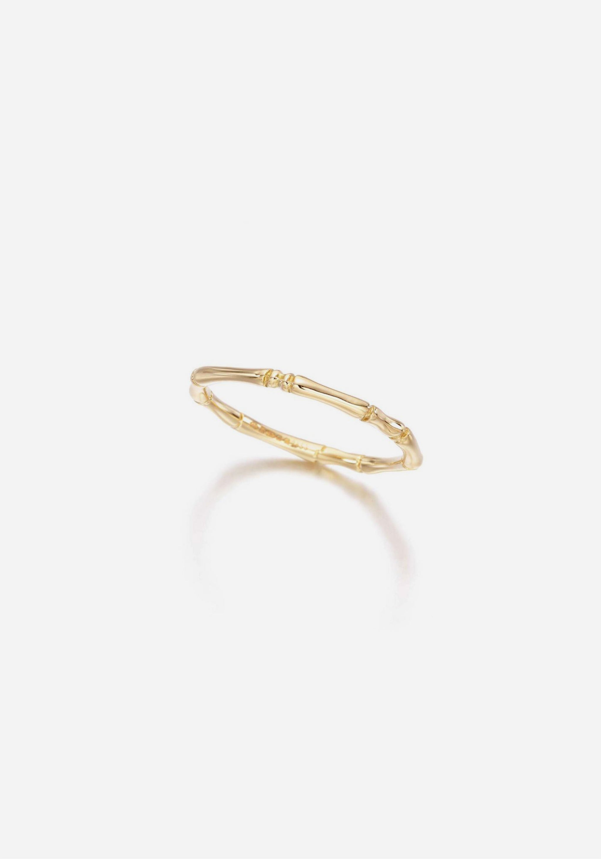 Bamboo Ring - Fine Band Yellow Gold