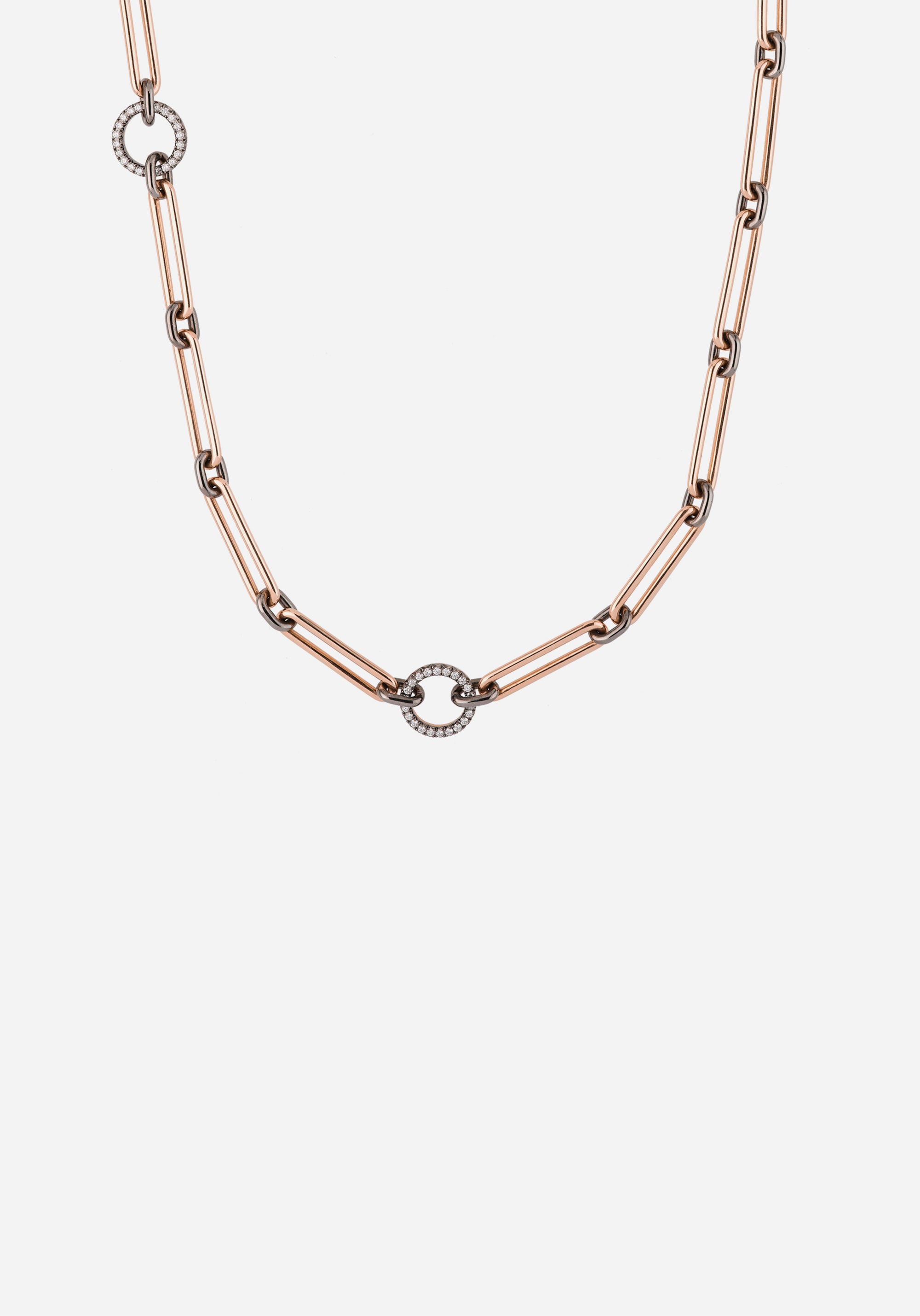 Gem Clip Diamond Long Necklace